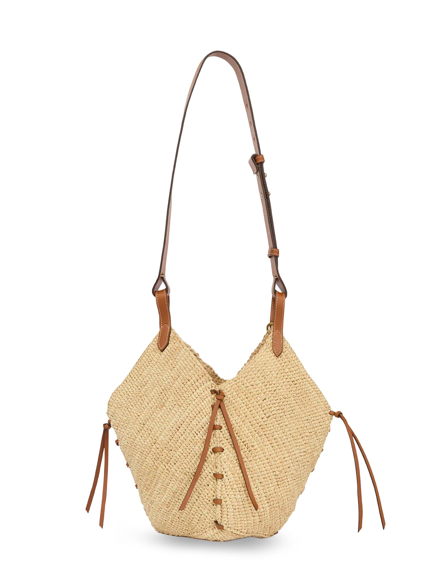 Isabel Marant Bags Natural Cognac Rafia/pelle