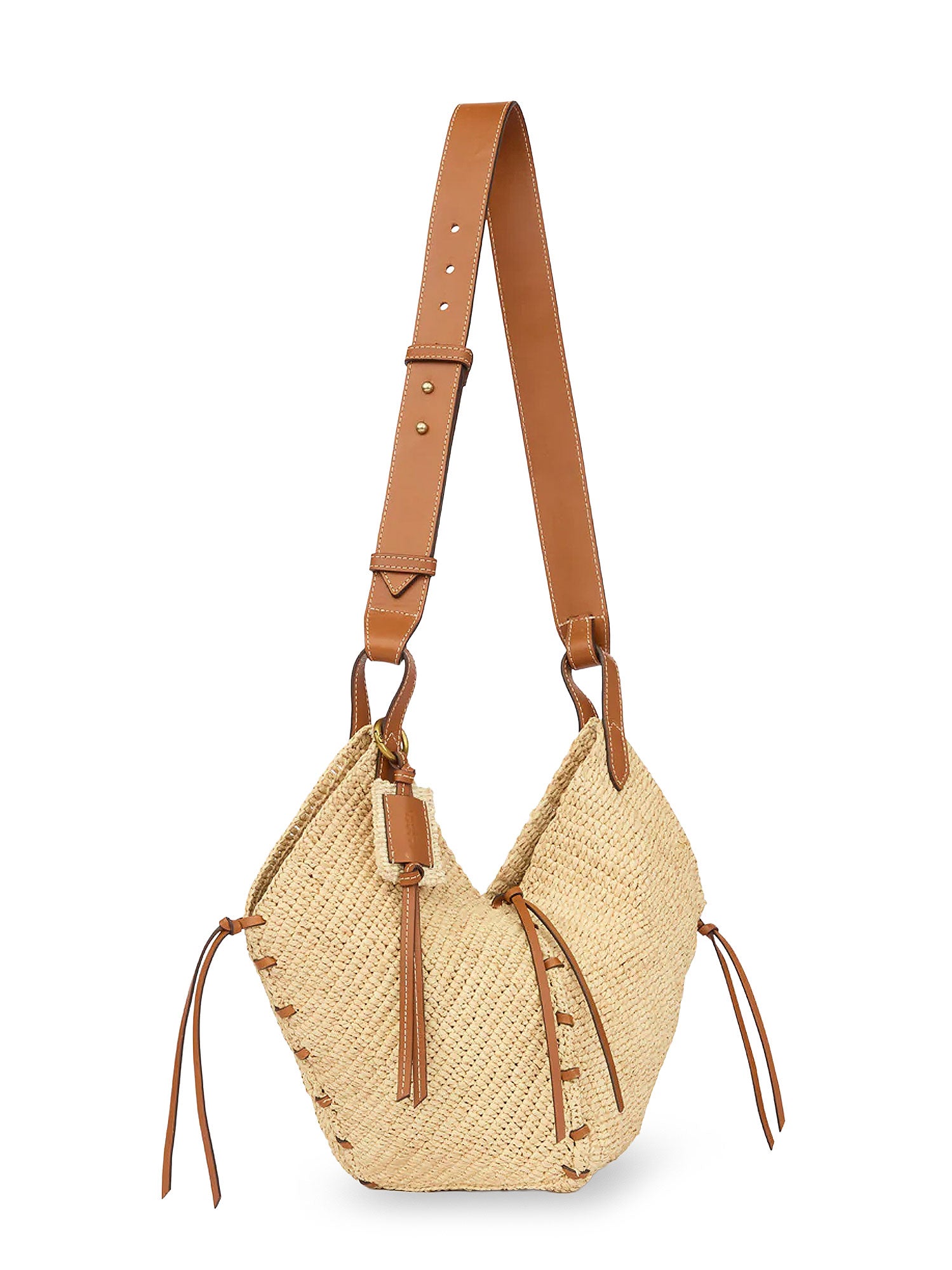 Isabel Marant Bags Natural Cognac Rafia/pelle