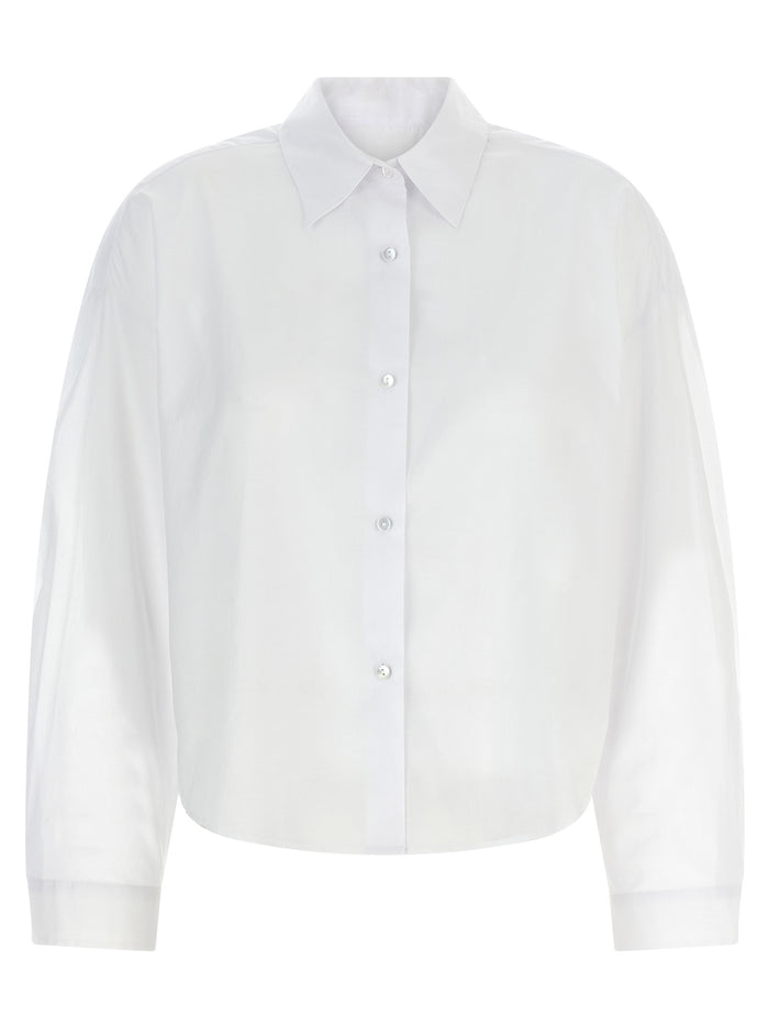 Heather shirt White Cotton Shirt, Blouse