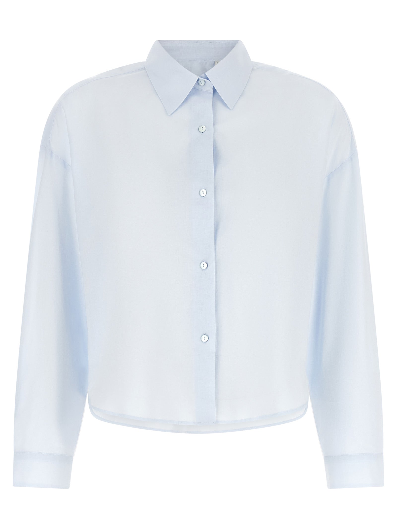 Heather Shirt Light Blue Cotton Shirt, Blouse