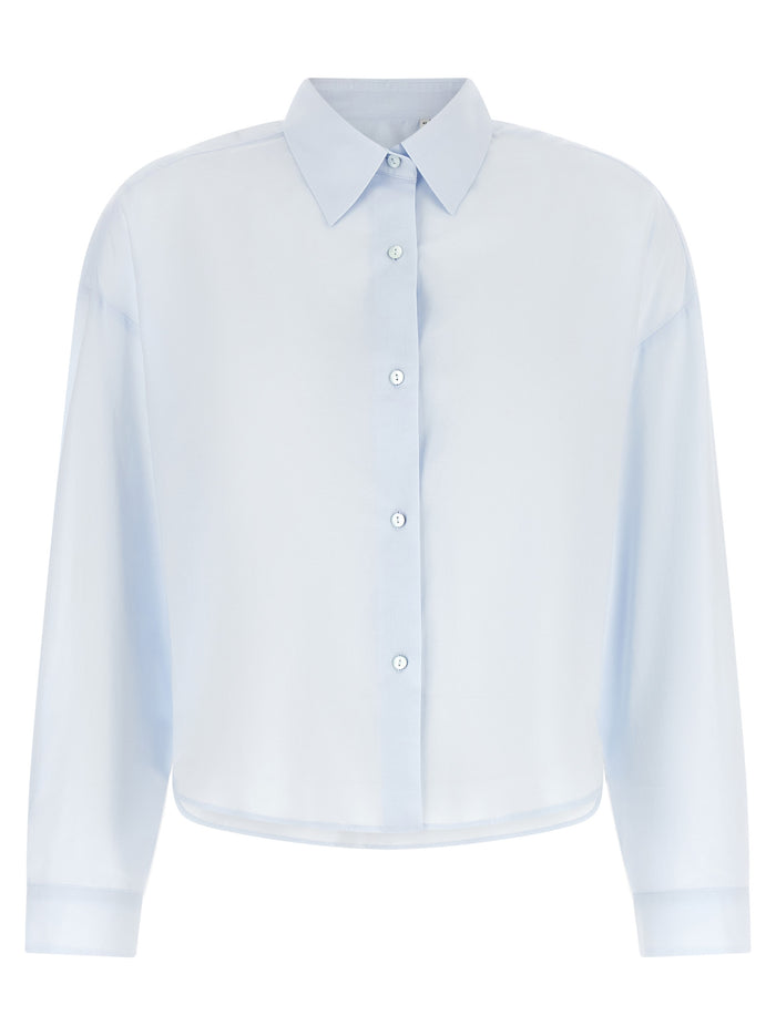 Heather Shirt Light Blue Cotton Shirt, Blouse