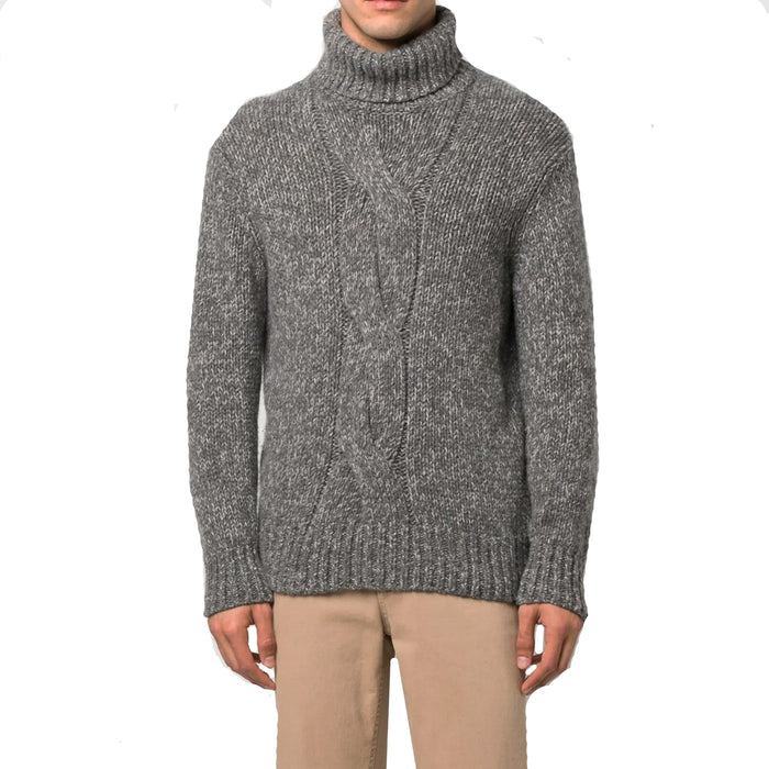 High Neck Sweater Gray Cashmere