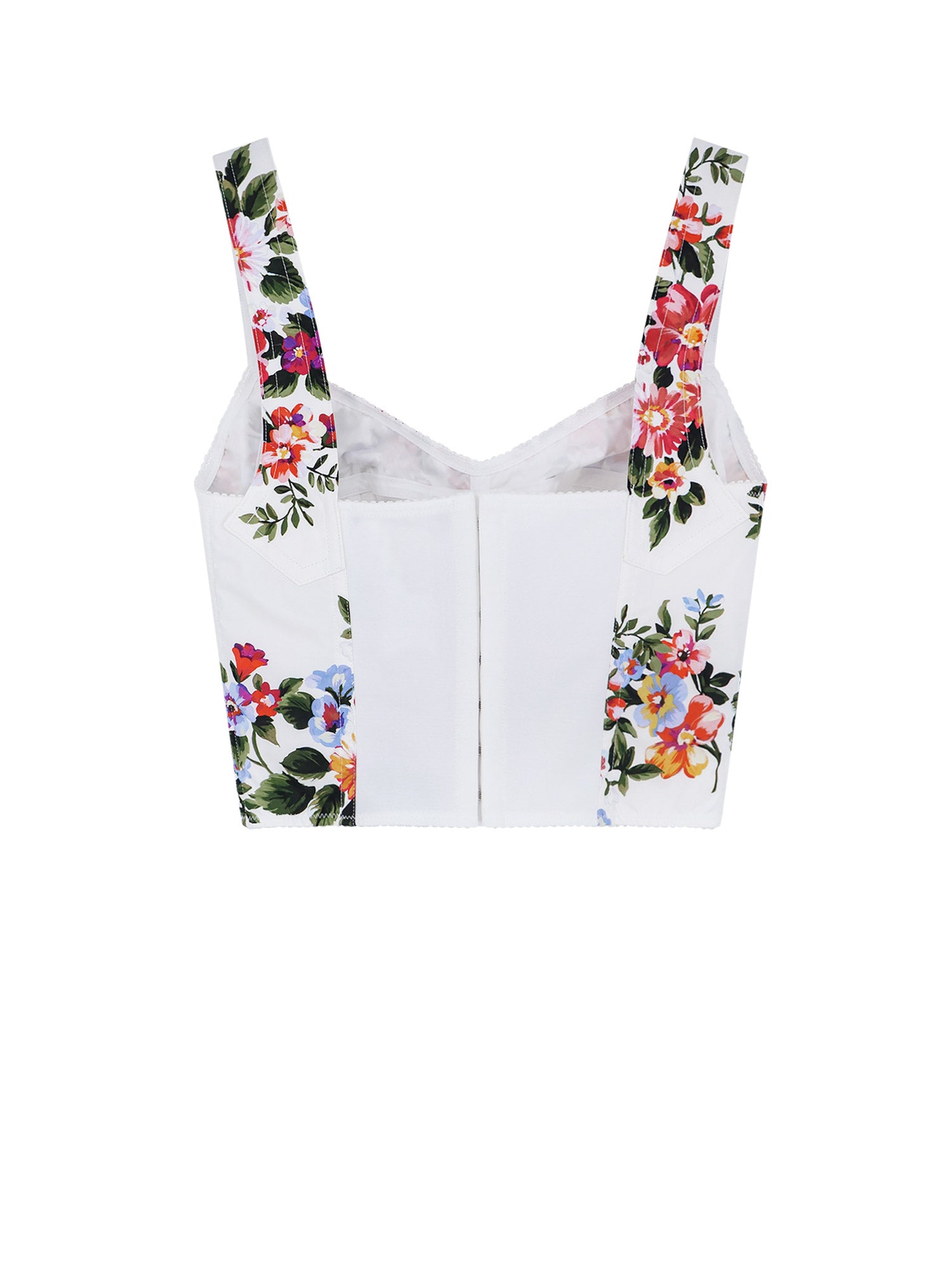 Dolce & Gabbana T-shirts and Polos Mazzfiori Bianco Cotone Nylon Elastan