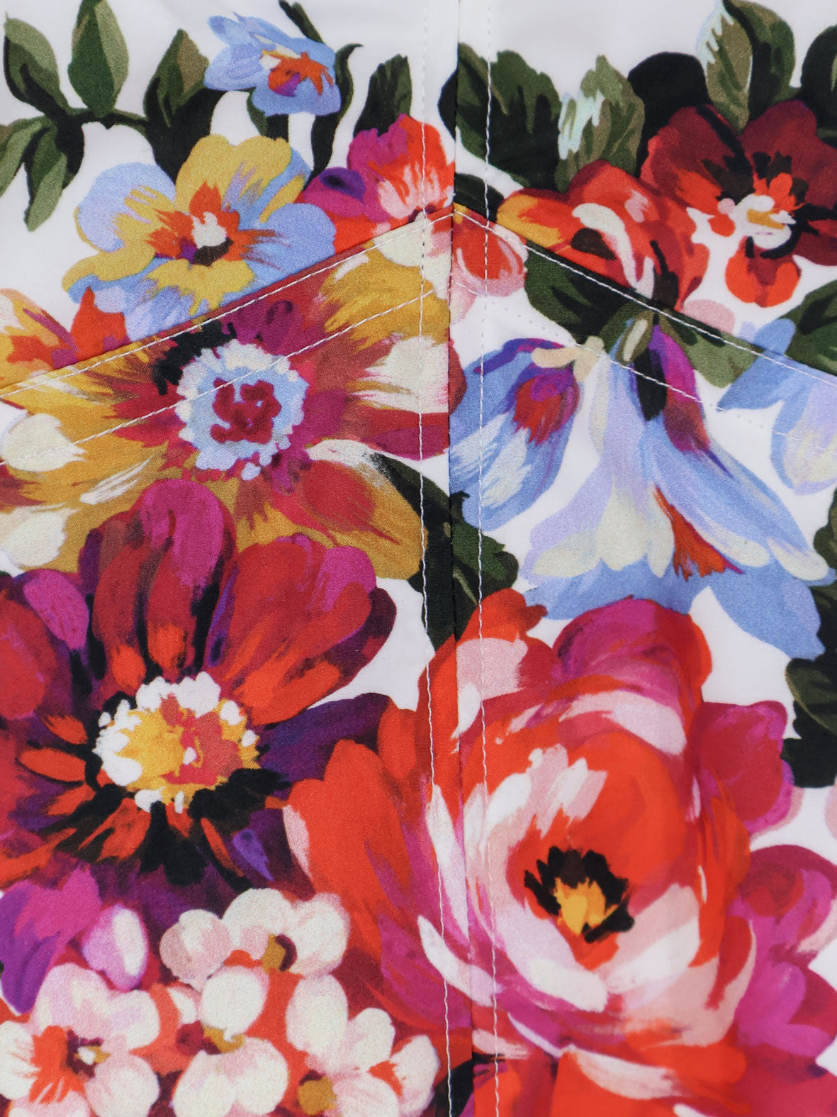 Dolce & Gabbana T-shirts and Polos Mazzfiori Bianco Cotone Nylon Elastan