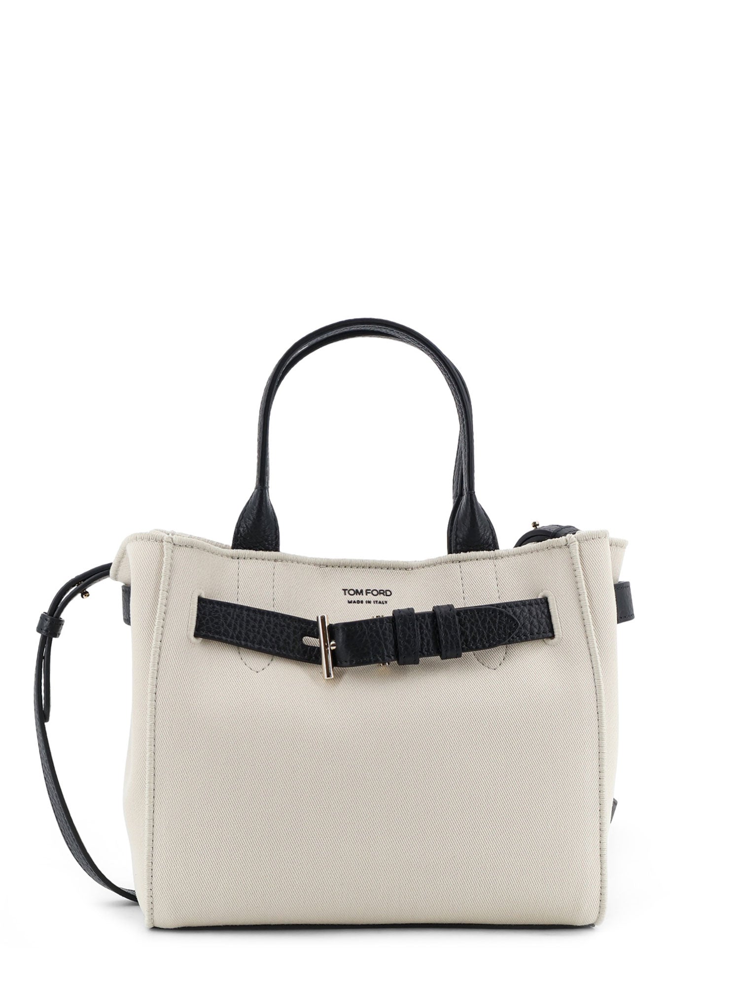 Tom Ford Bags Ecrublack Canvas/pelle