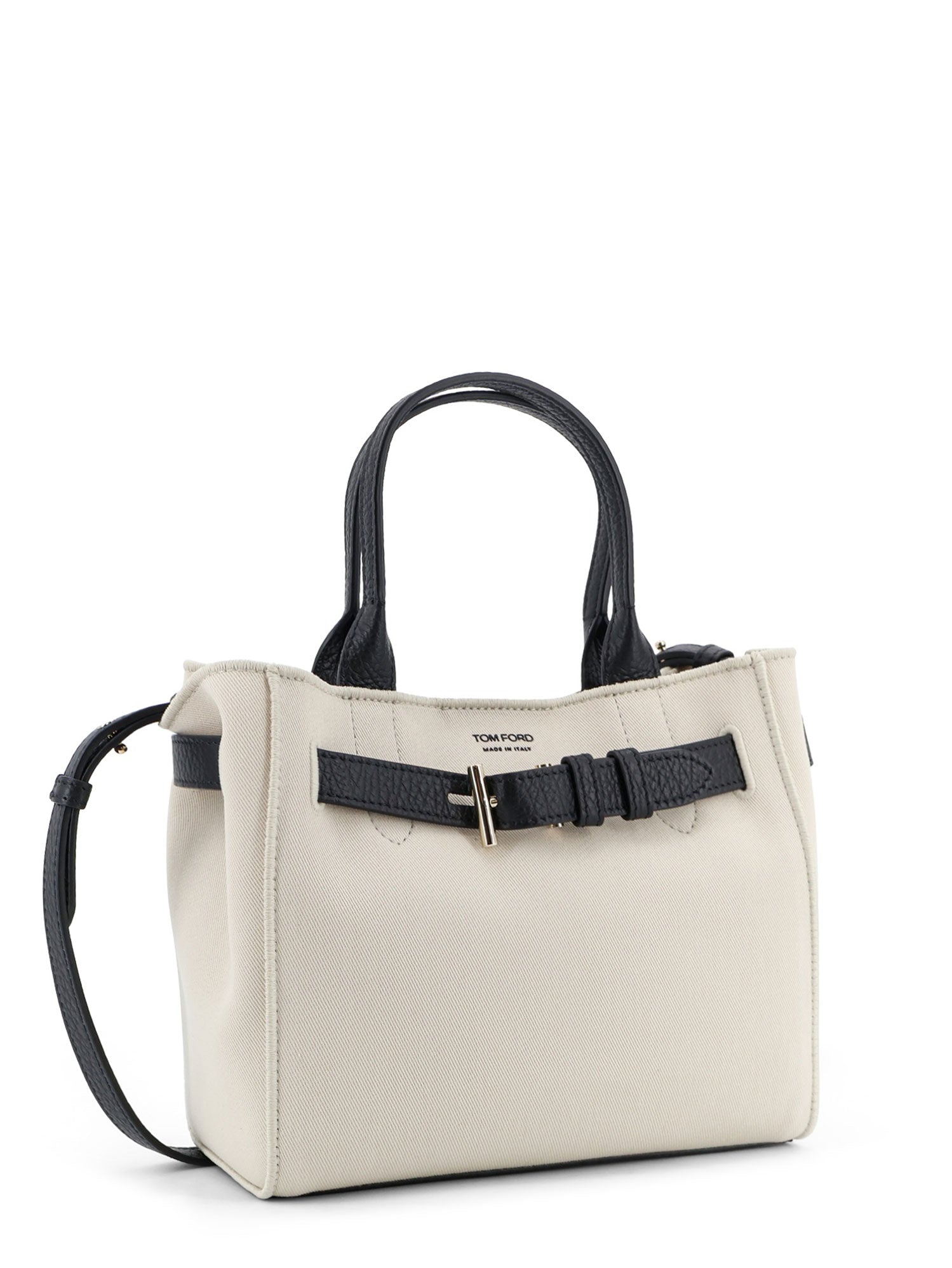 Tom Ford Bags Ecrublack Canvas/pelle