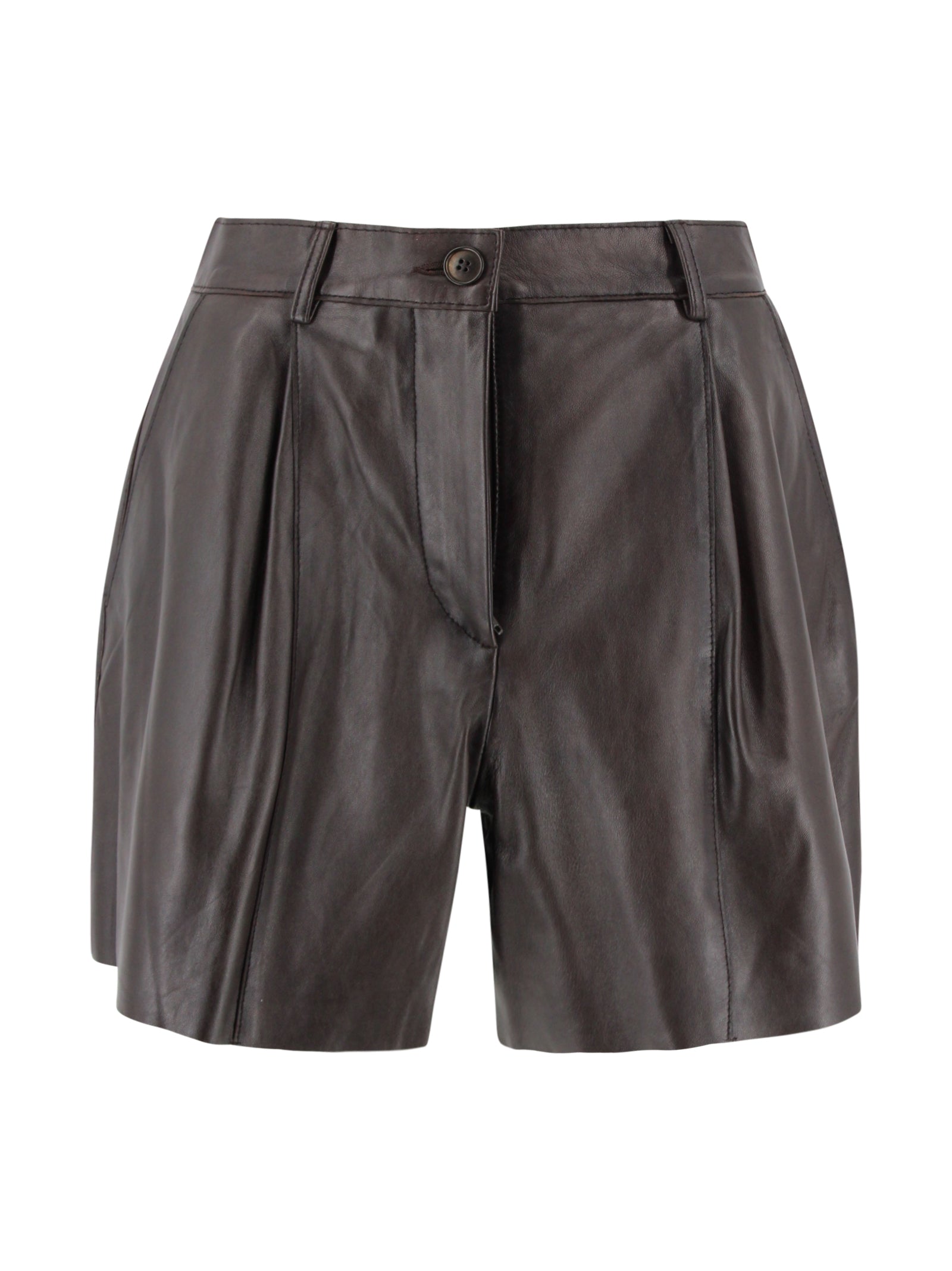 Parosh Shorts Testa Di Moro Lamb Leather