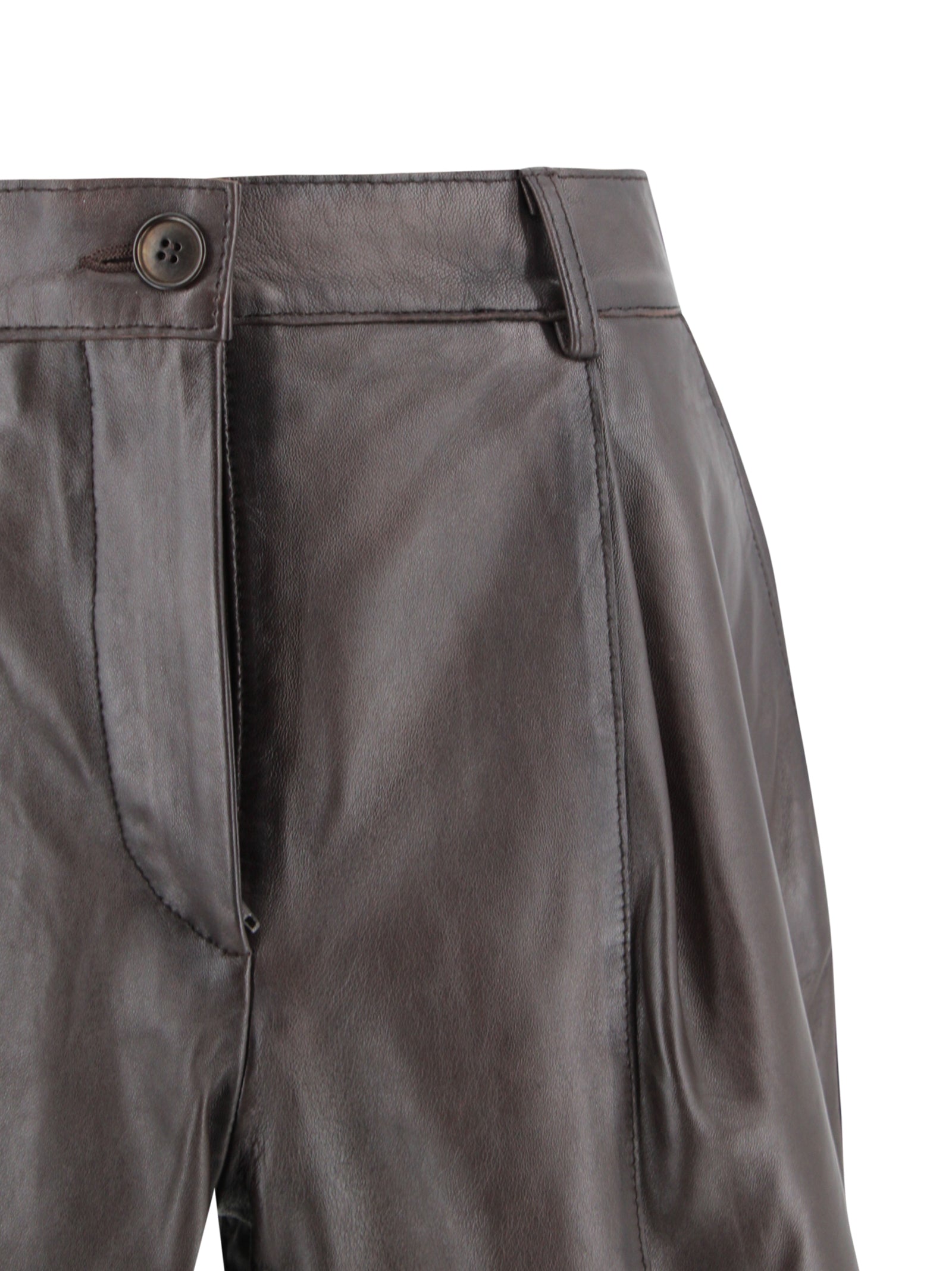 Parosh Shorts Testa Di Moro Lamb Leather