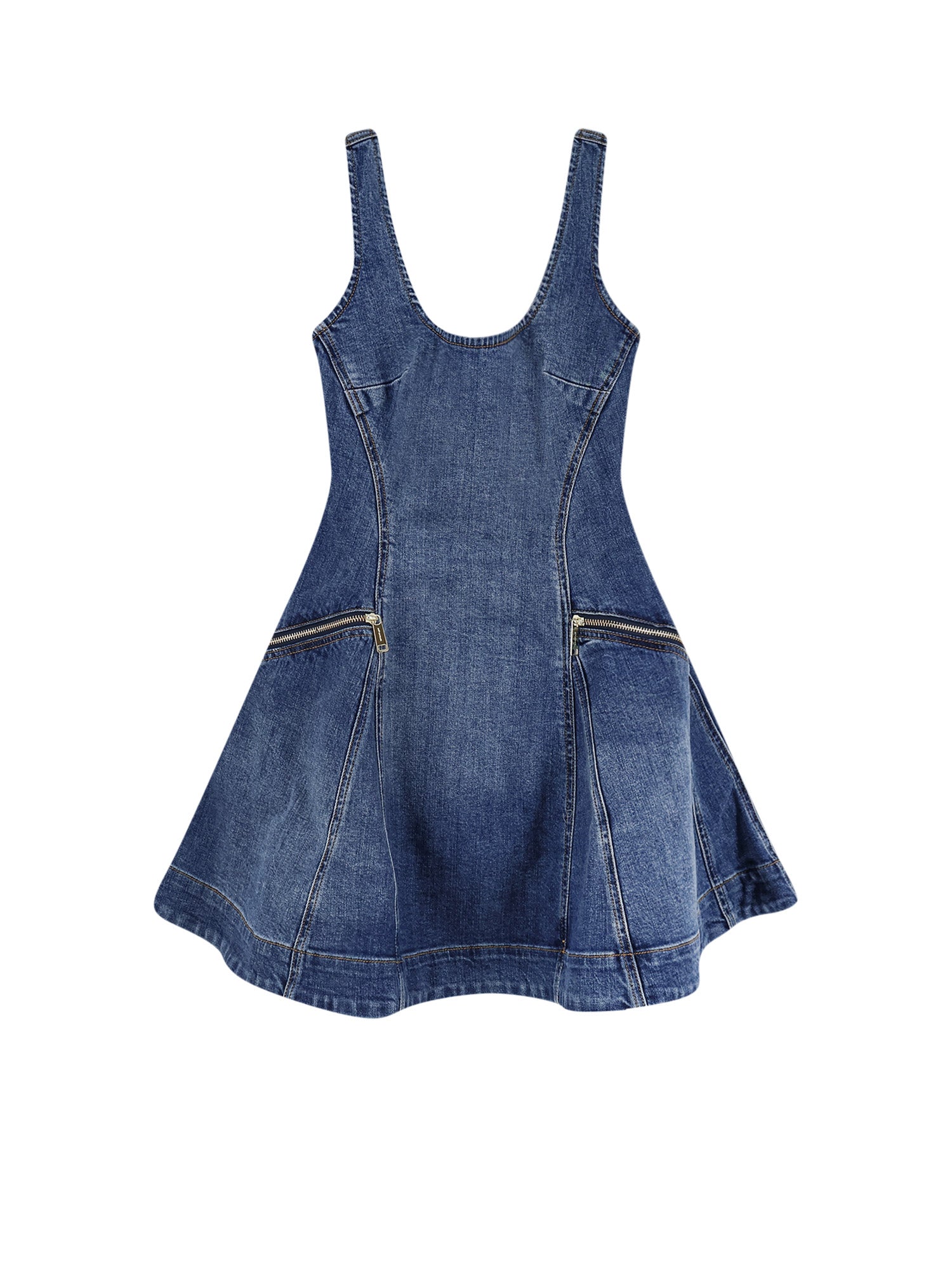 SELF PORTRAIT Dresses Blue Cotone Elastan