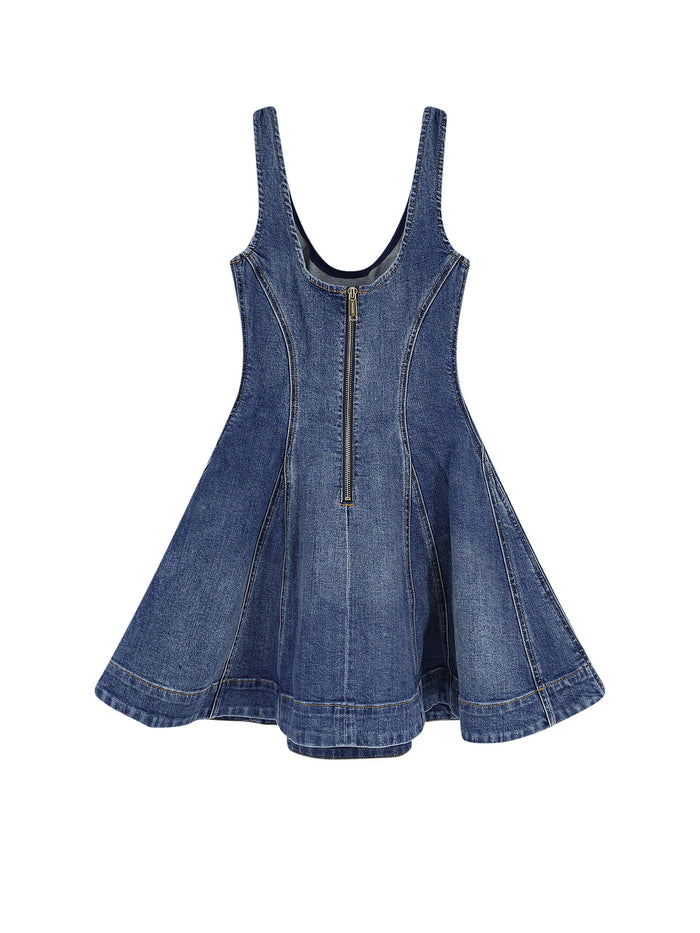 SELF PORTRAIT Dresses Blue Cotone Elastan