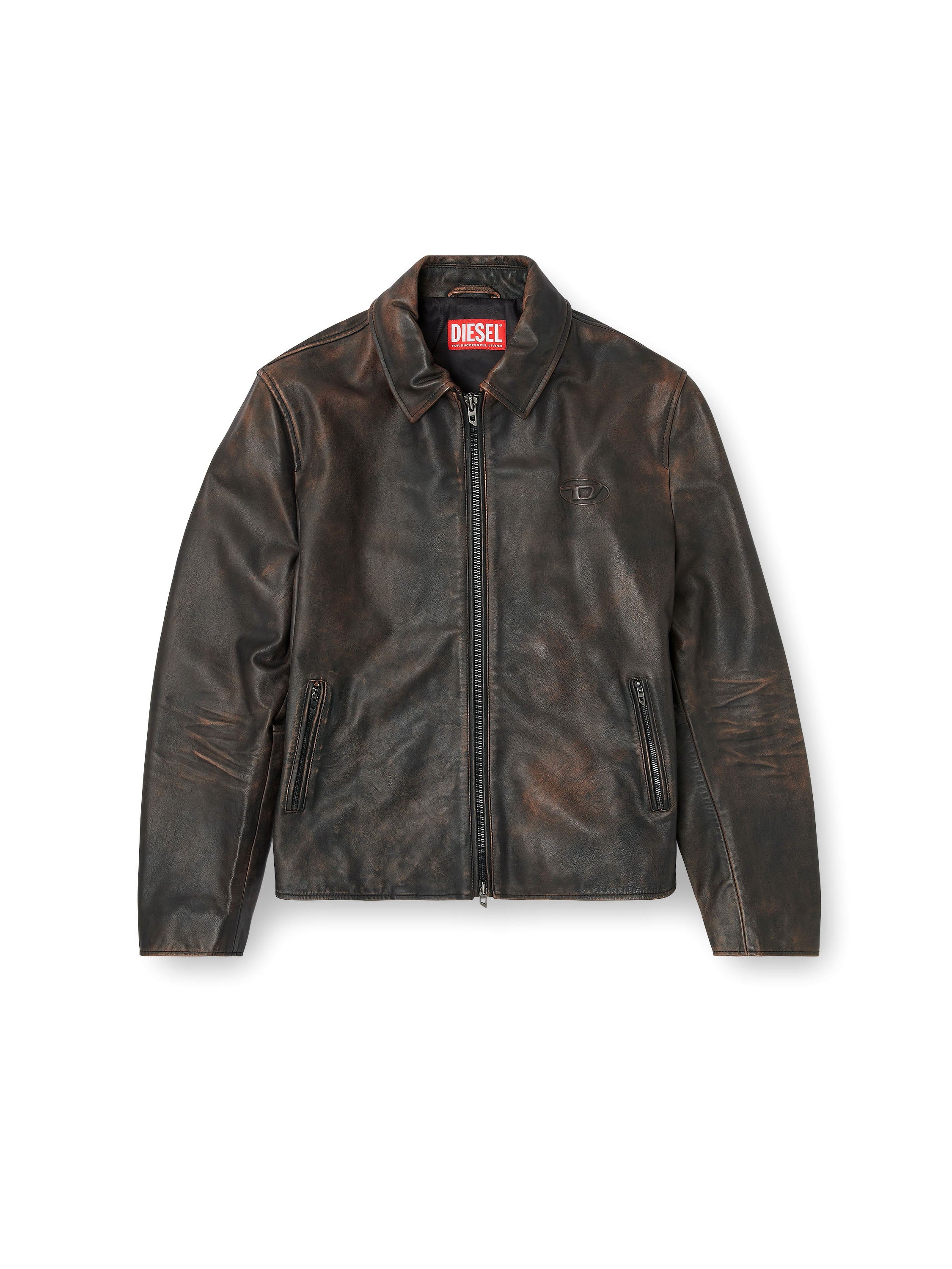 Diesel Jackets Brown Pelle
