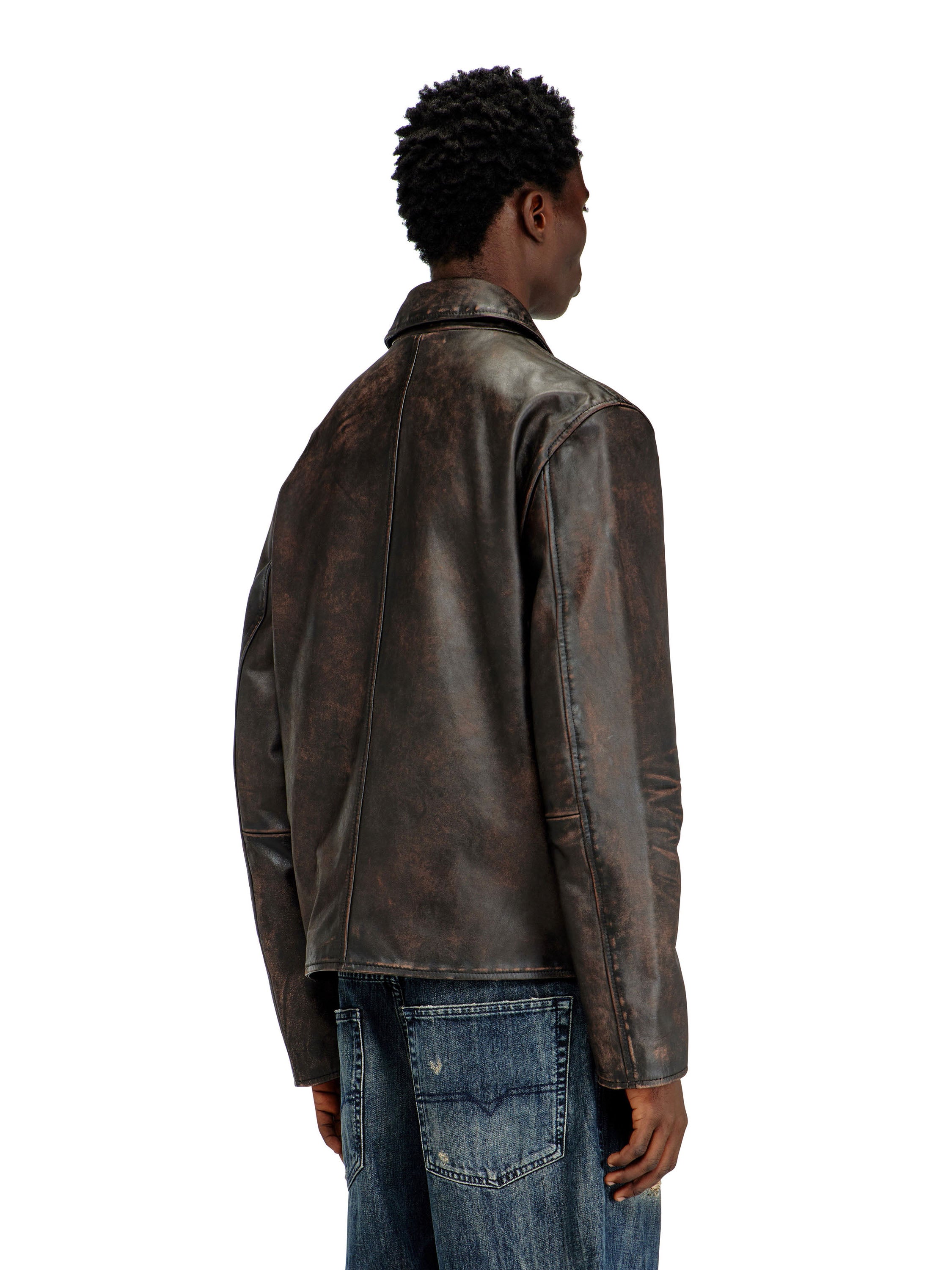 Diesel Jackets Brown Pelle