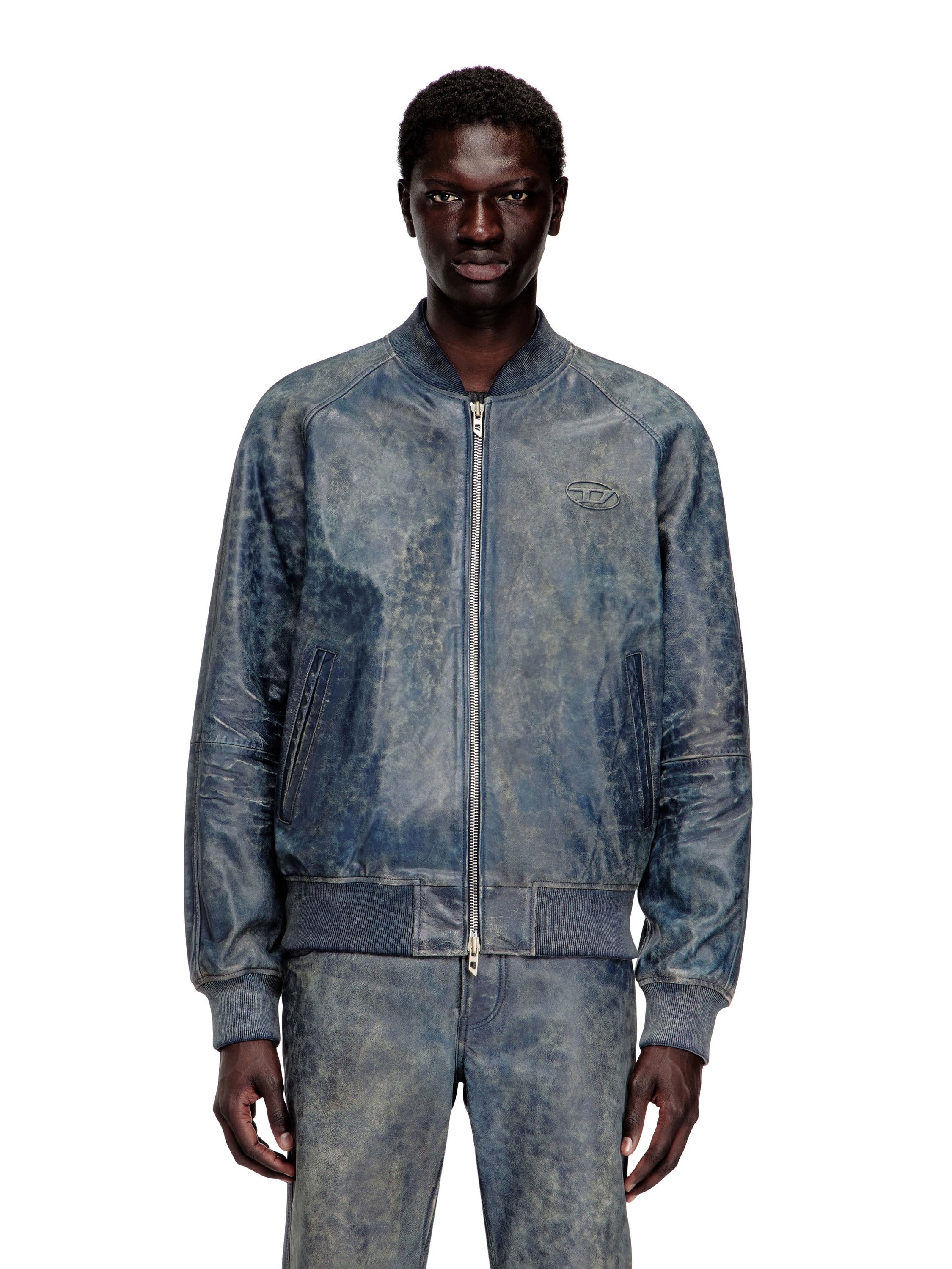 Diesel Jackets Grey Pelle