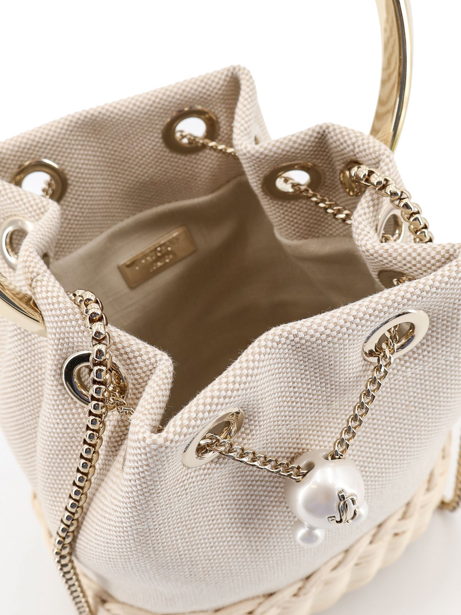 Jimmy Choo Bags Almondmix Canvas/rafia