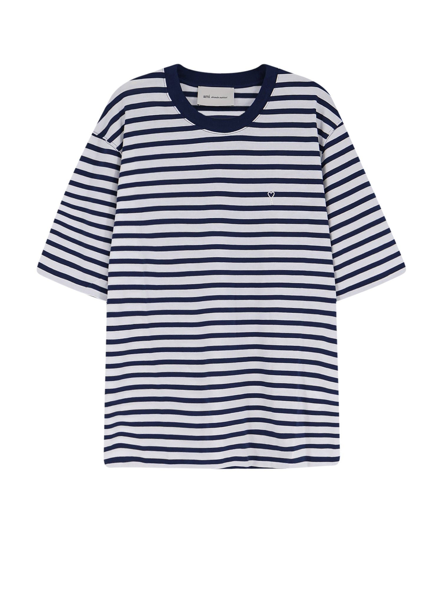 Ami Paris T-shirts and Polos Encre/blanc Cotone