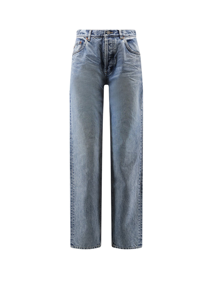Saint Laurent Jeans South Blue Cotone