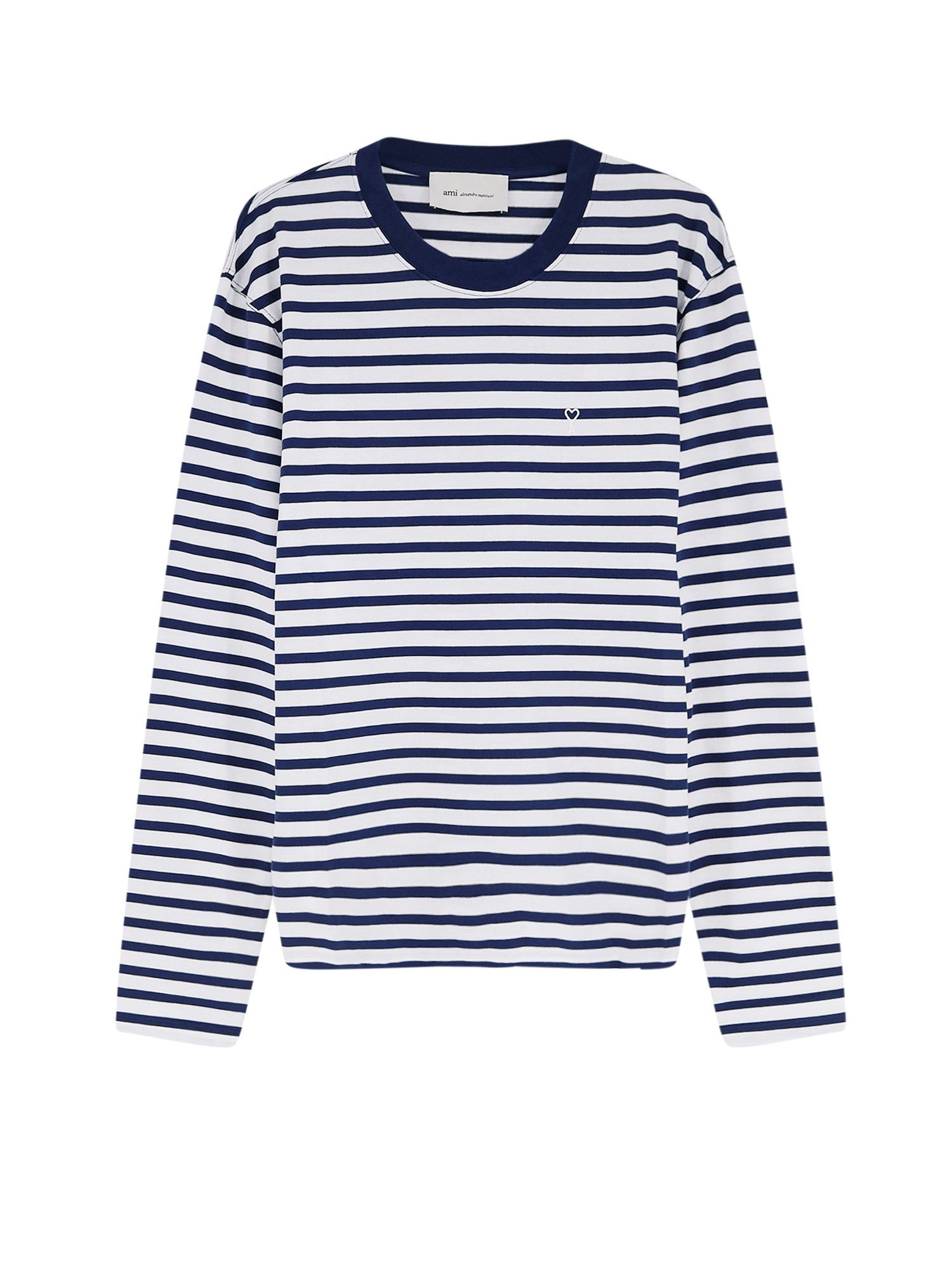 Ami Paris T-shirts and Polos Encre/blanc Cotone