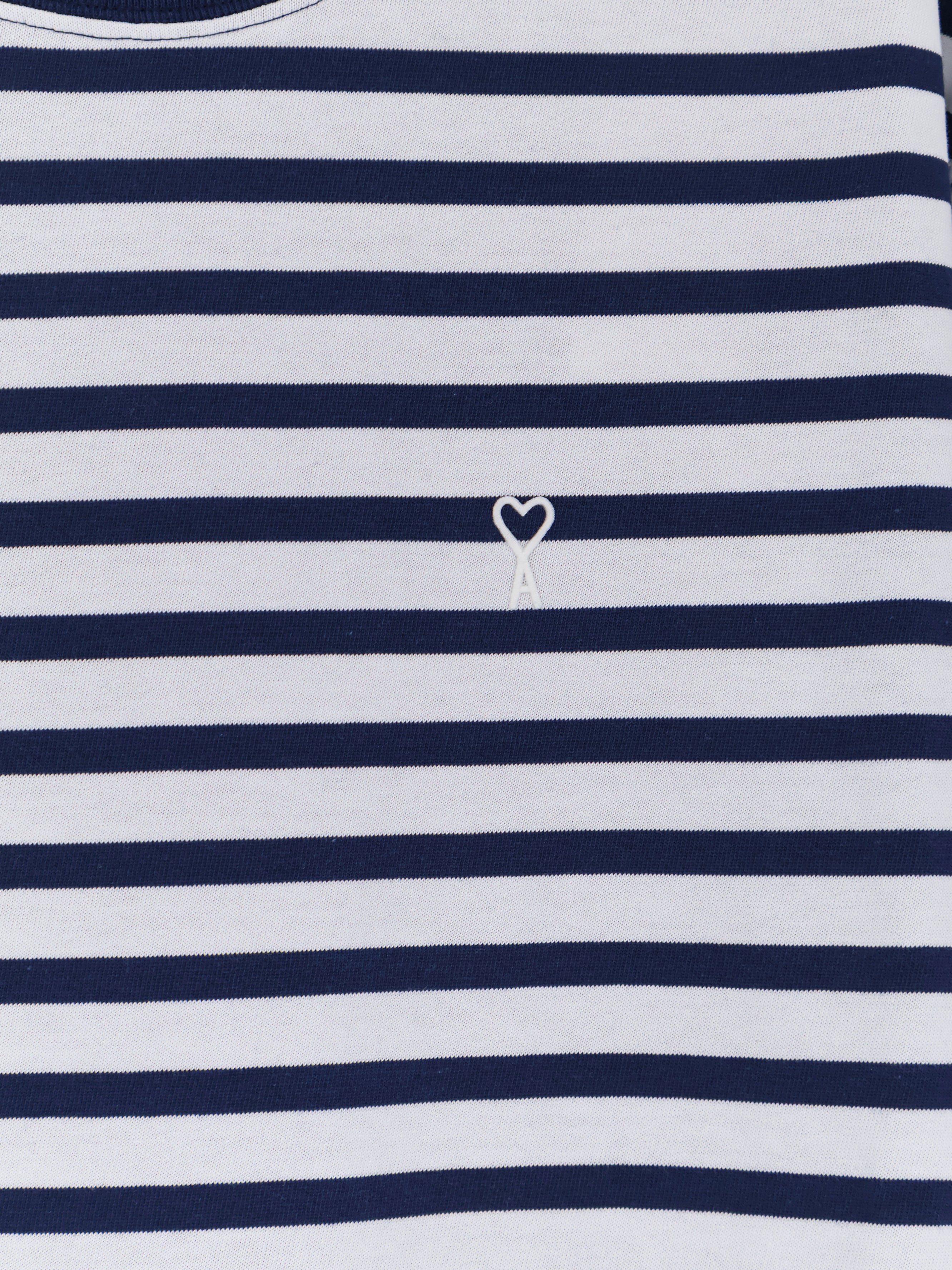 Ami Paris T-shirts and Polos Encre/blanc Cotone