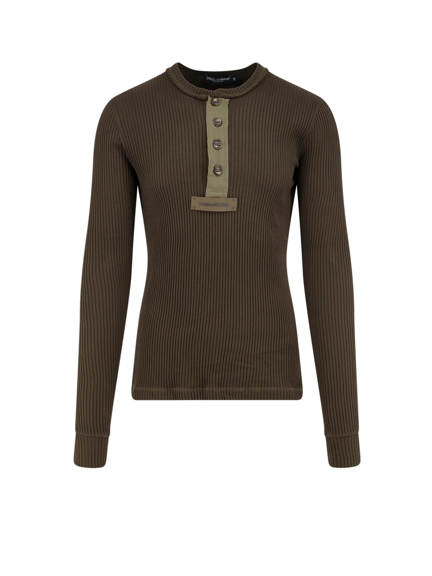 Dolce & Gabbana Sweaters Grigio Fango Scuriss Cotone