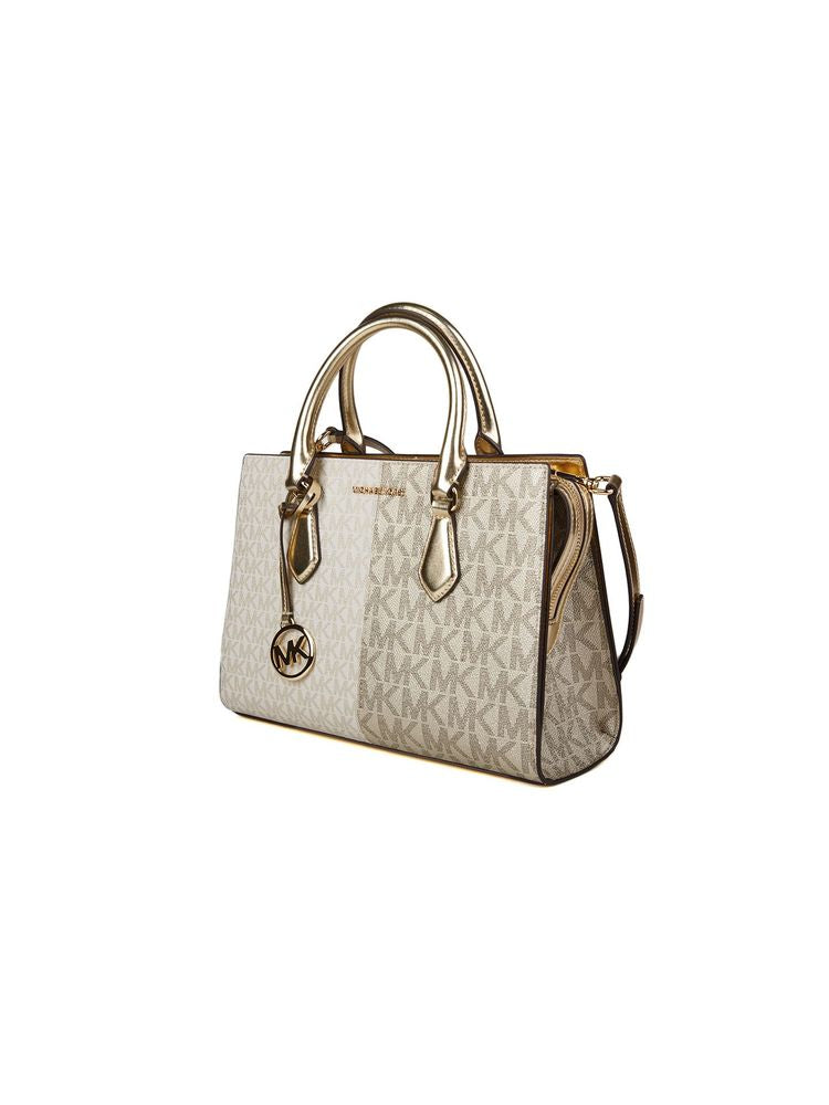 Michael Kors Satchel Bag Pale Gold 89.coated Canvas / Satchel-bags
