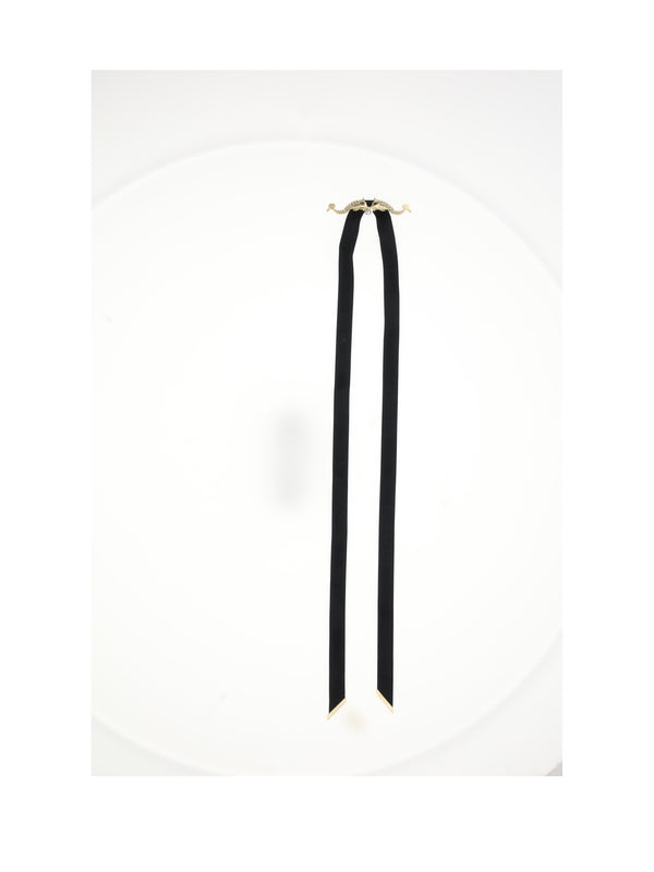 Choker Arabesque Gold-White Gold/white Polyester Necklaces