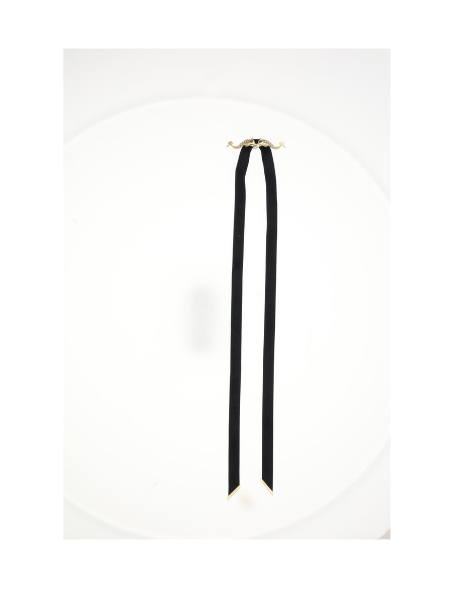 Choker Arabesque Gold-White Gold/white Polyester Necklaces