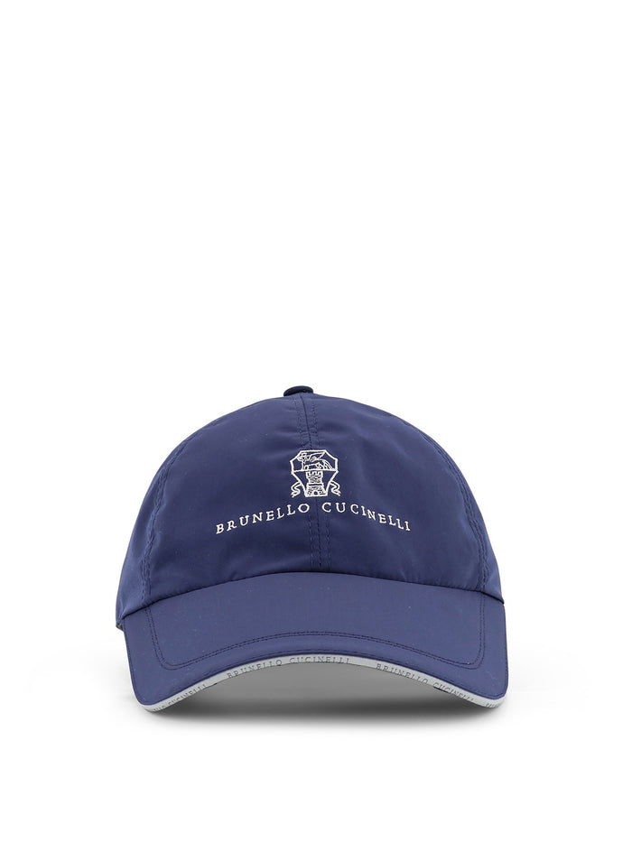 Brunello Cucinelli Hats Blu Colorato Perla Poliestere Poliammide