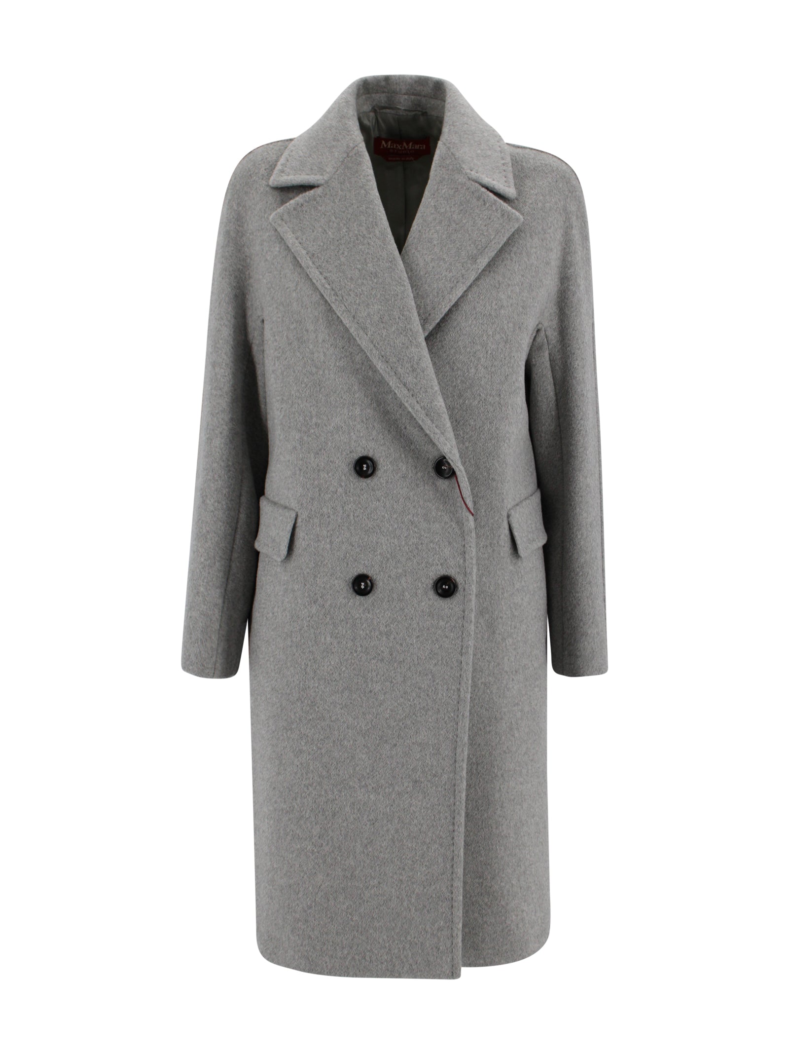 Max Mara Studio Coats Grigio Chiaro Cashmere
