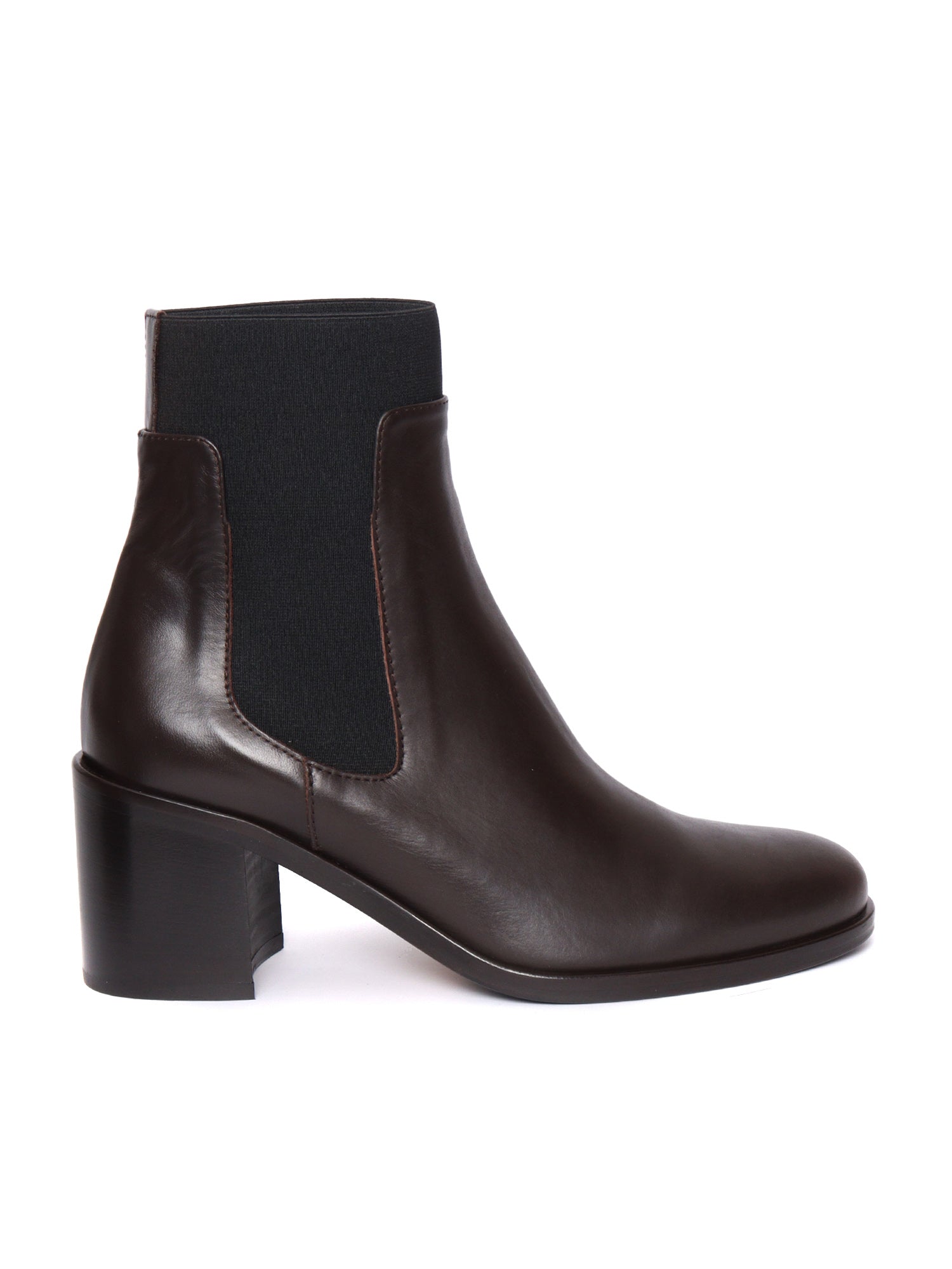 Tronchetto Luxury Elastico Da 16 Brown Leather Sole Rubber Boot