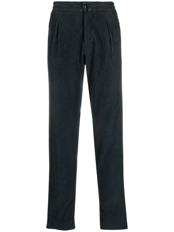 Kiton Cotton 100% trousers in dark blue