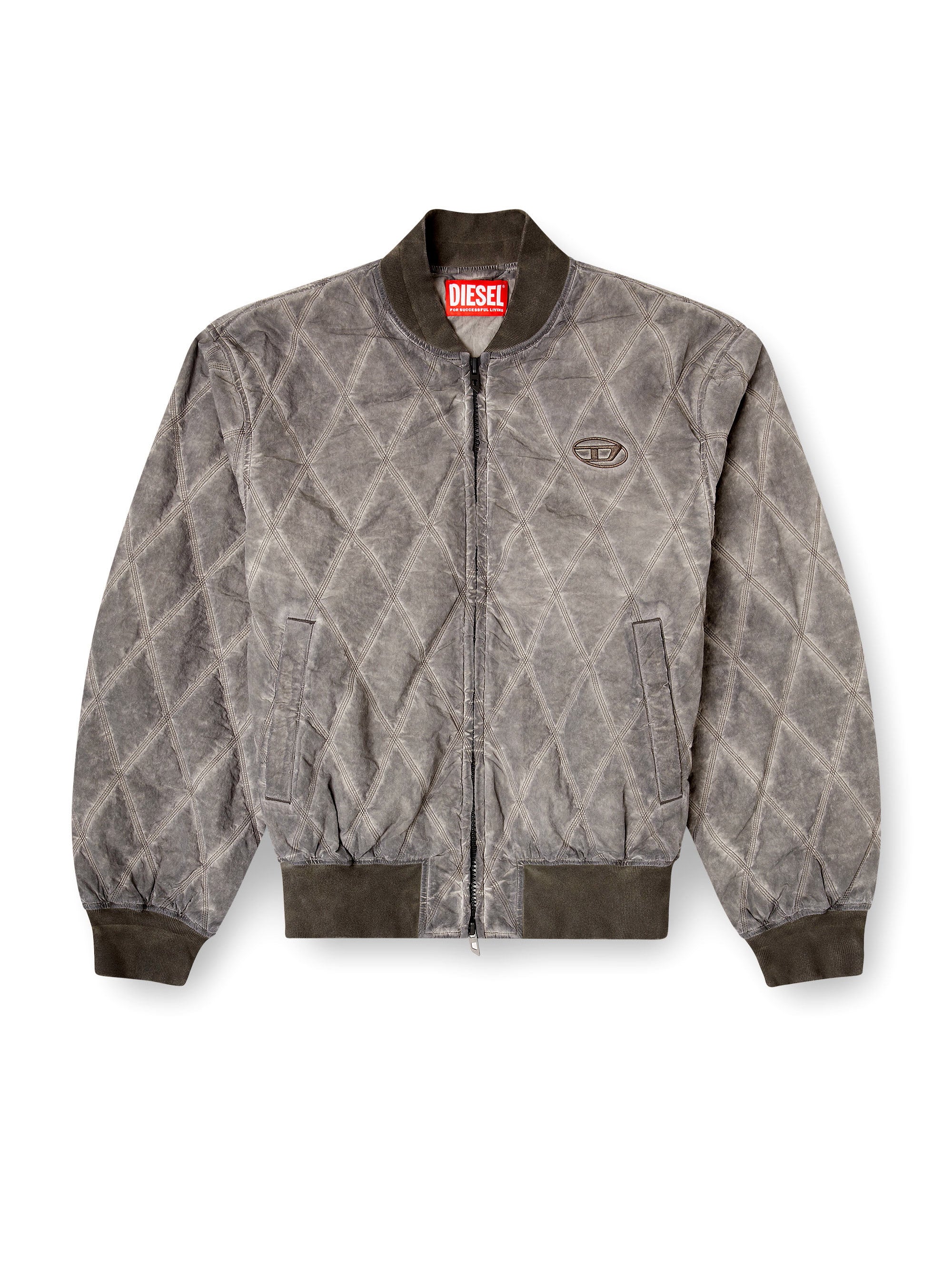 Diesel Jackets Grey Poliammide Cotone