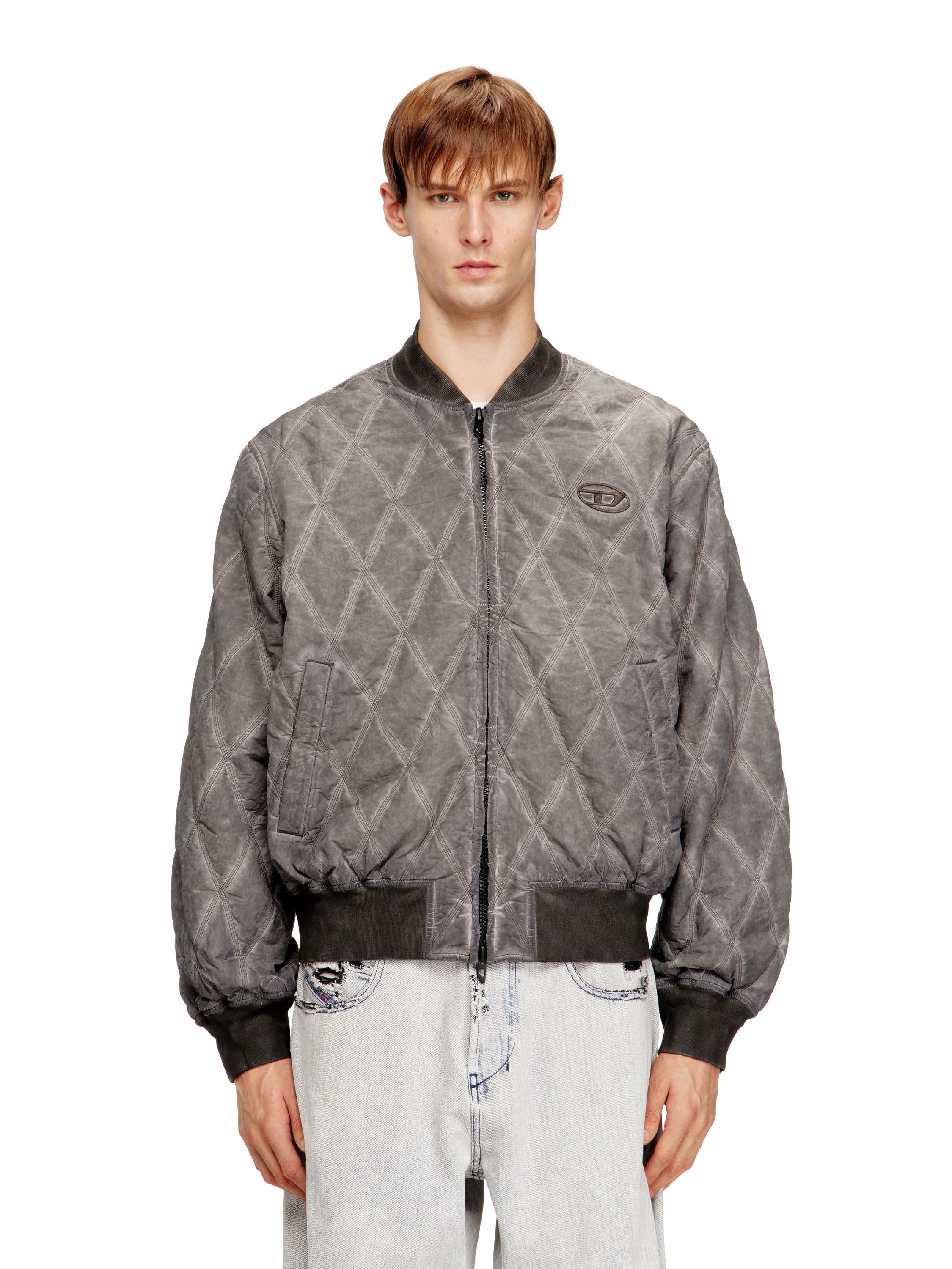 Diesel Jackets Grey Poliammide Cotone