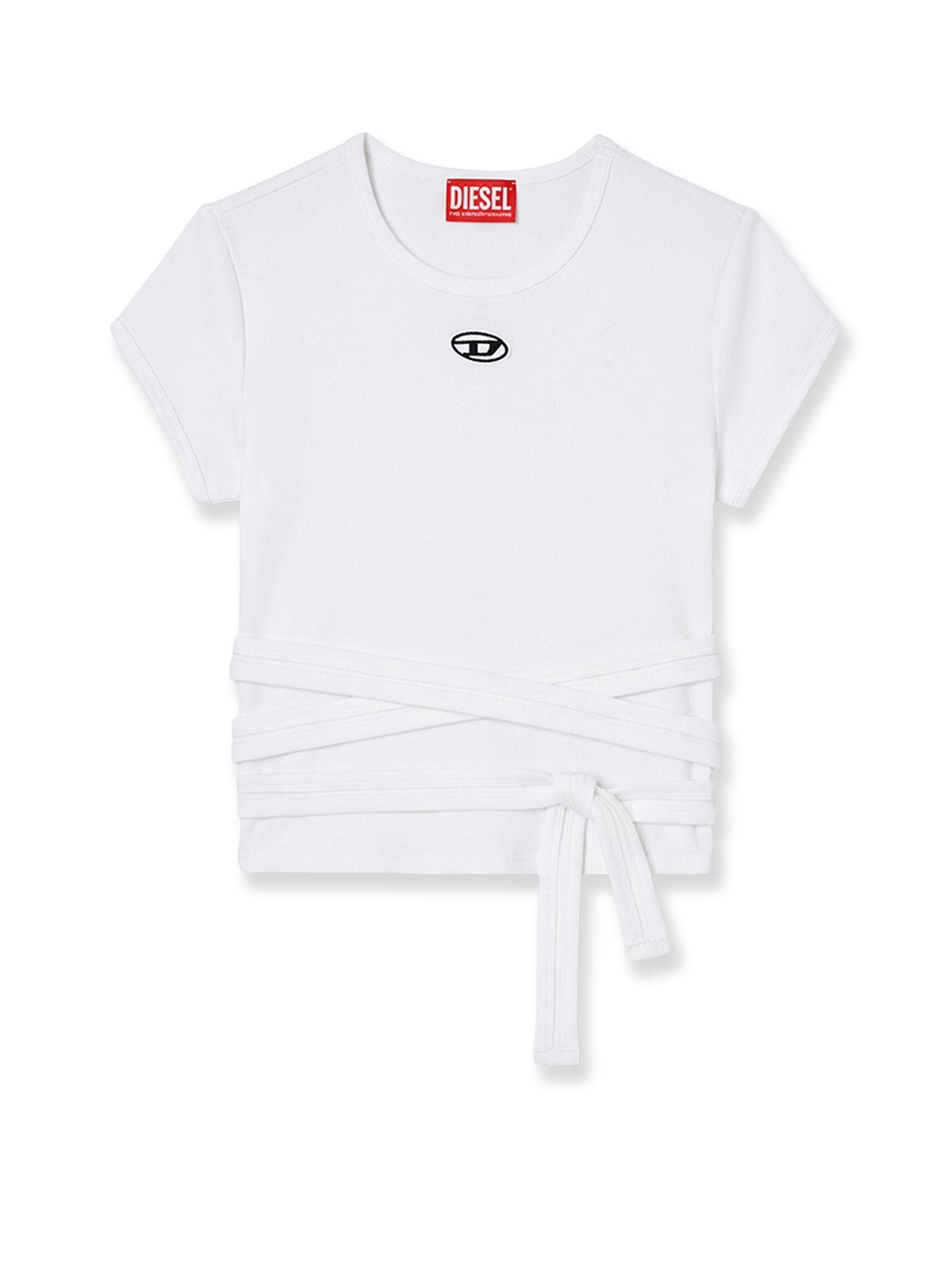 Diesel T-shirts and Polos White Cotone Elastan