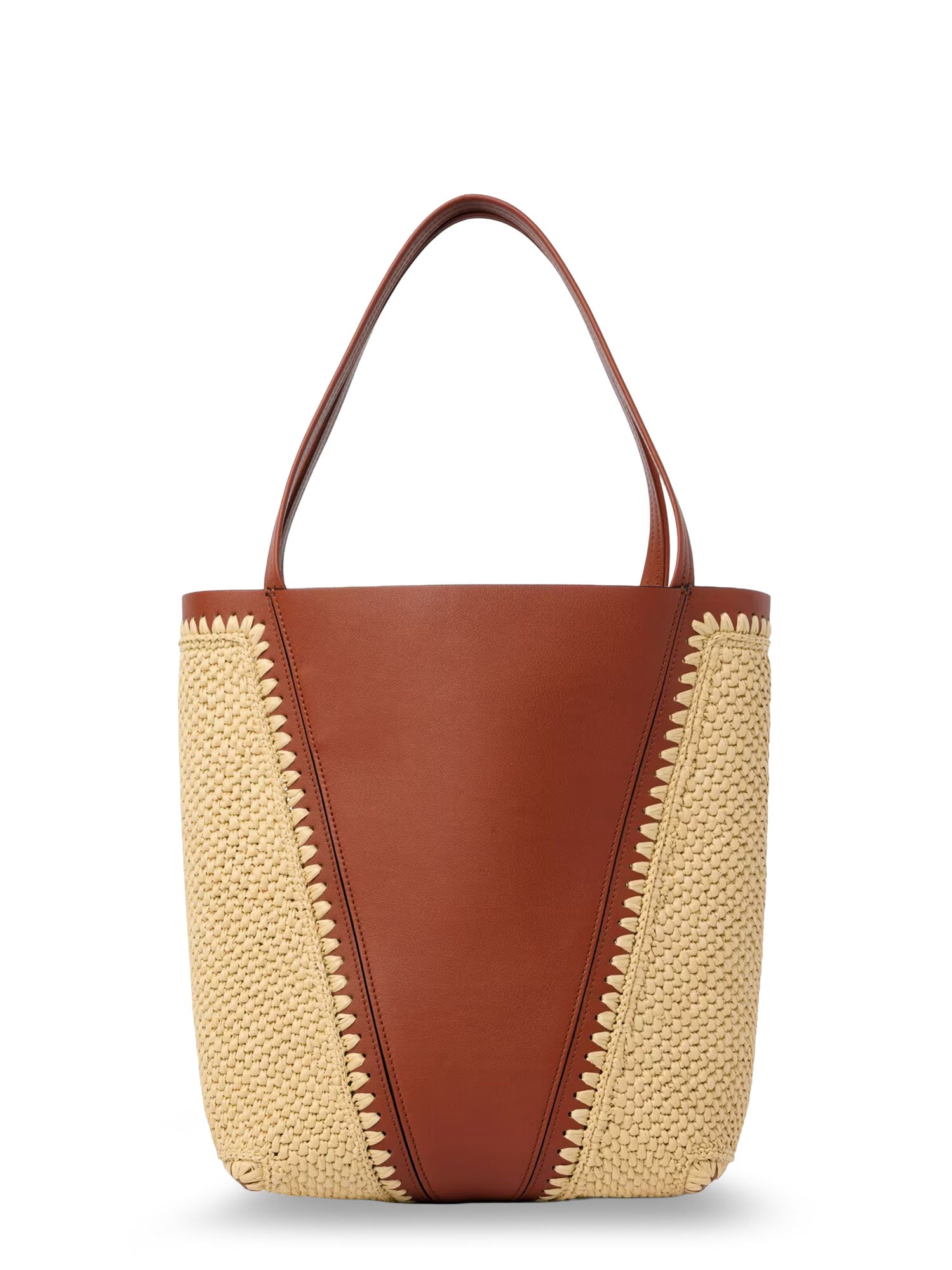 Chloè Bags Claybrown Pelle/rafia