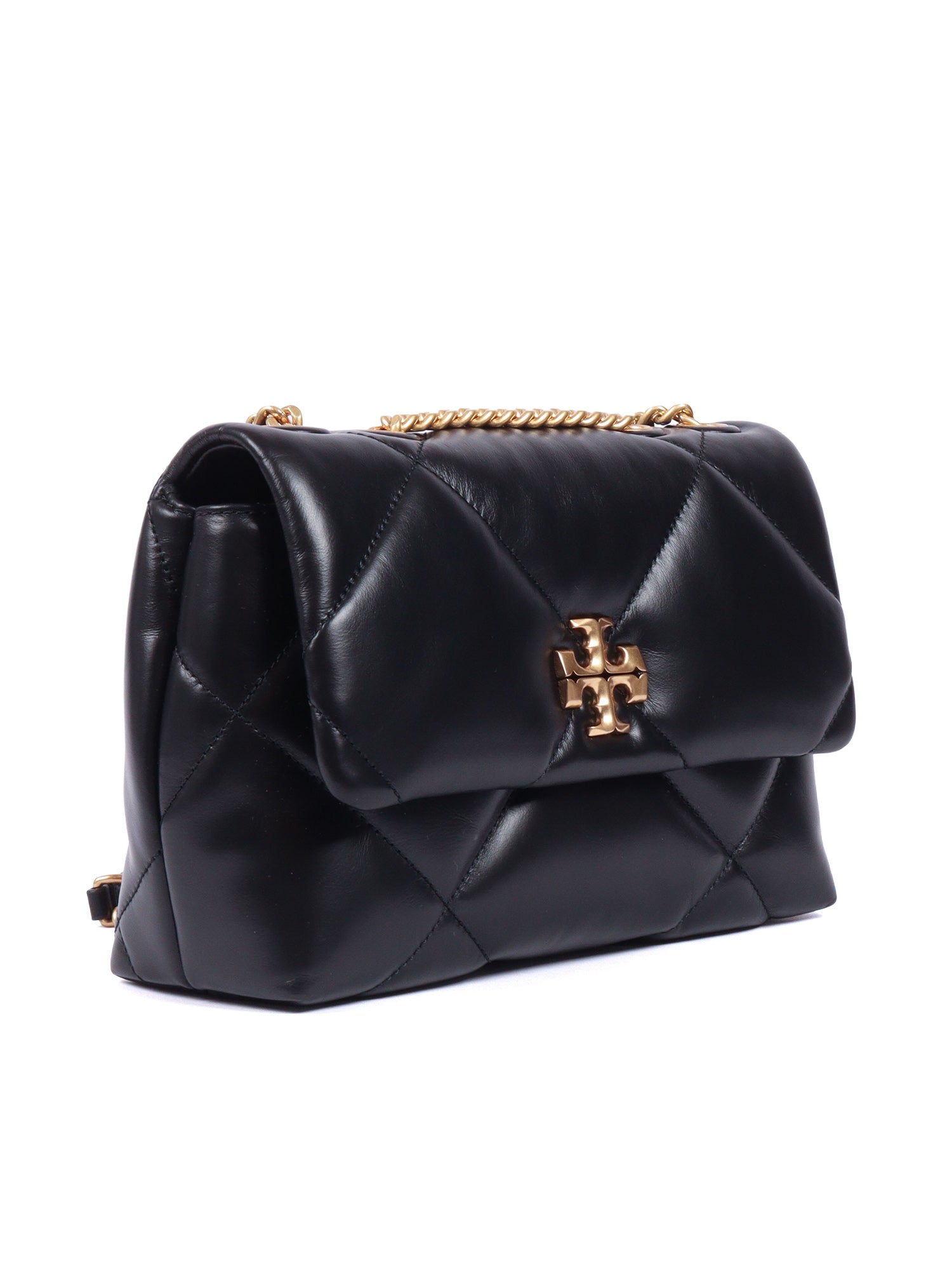 Kira Diamond Quilt Small Convertible Shoulder Bag Black Cross