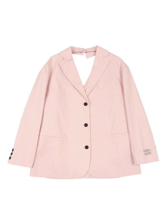 JACKET GABARDINE Pink Cotton Elastane Lining