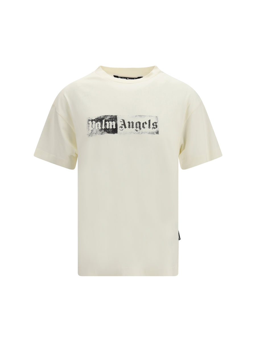 Cotton T-Shirt Stamp Off White-Black White/black T-shirts