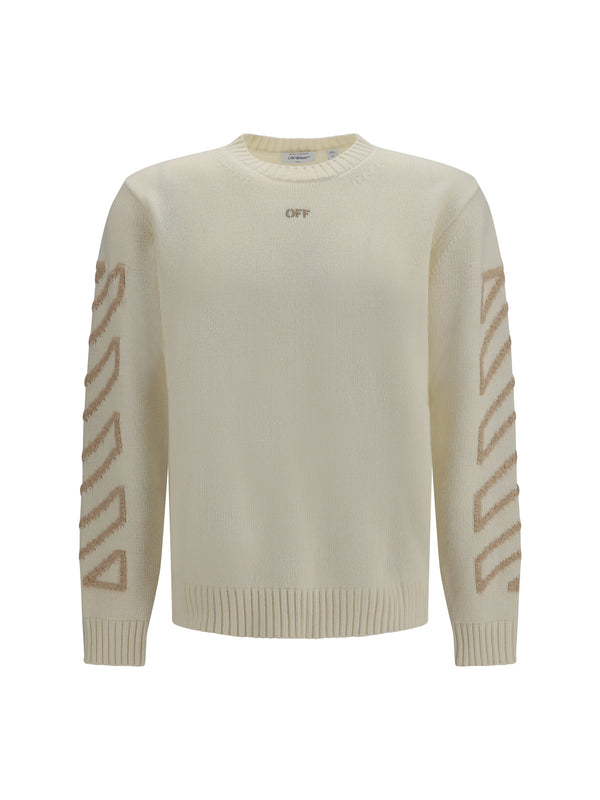 Off-White 80% Wool Ovis Aries; 20% Polyamide sweater in cream