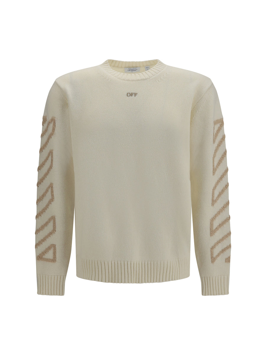 Off-White 80% Wool Ovis Aries; 20% Polyamide sweater in cream