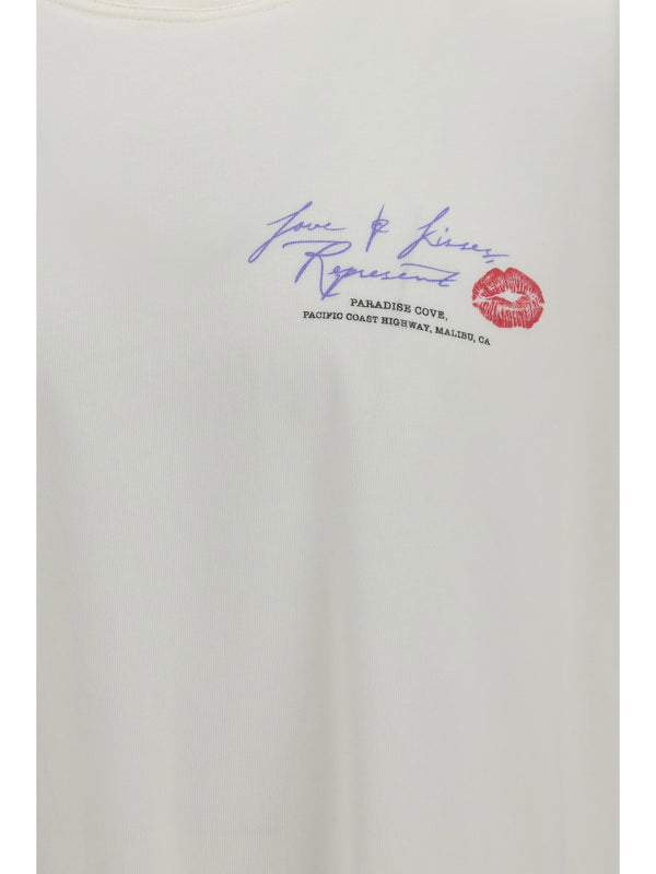 T-Shirt Love And Kisses Flat White Cotton T-shirts