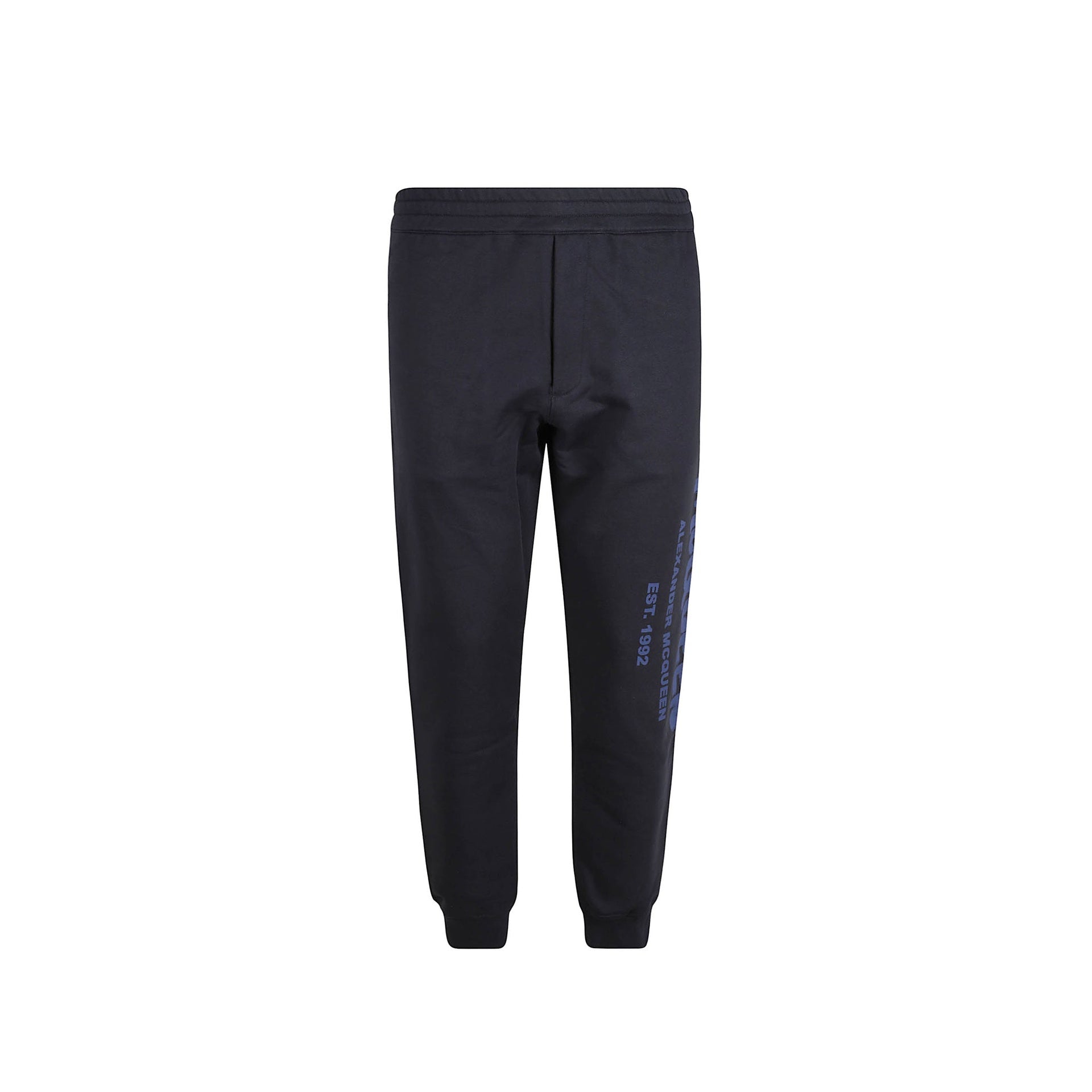 Alexander Mcqueen Cotton Logo Sweatpants Blue