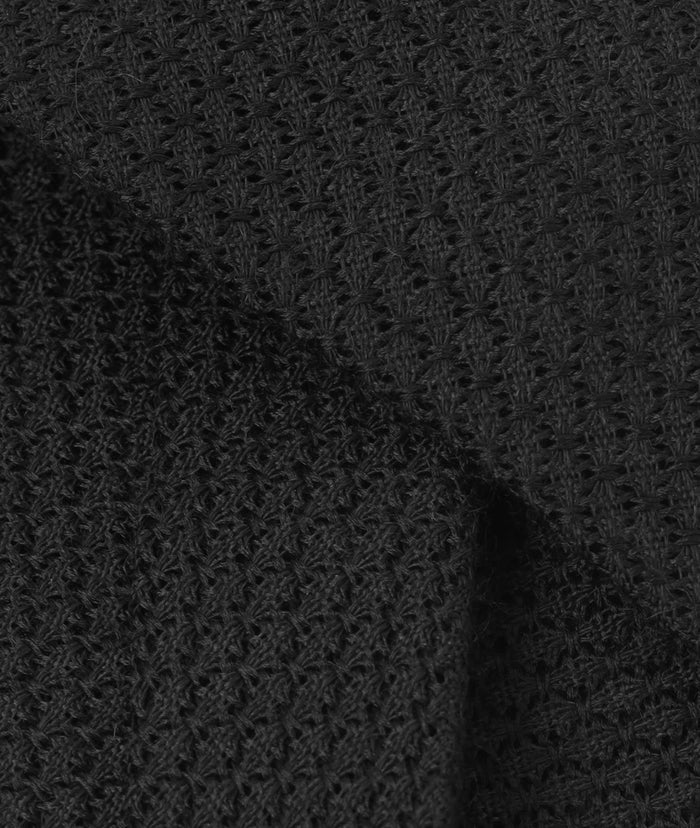 Classic Silk Tricot Tie Black Knitted