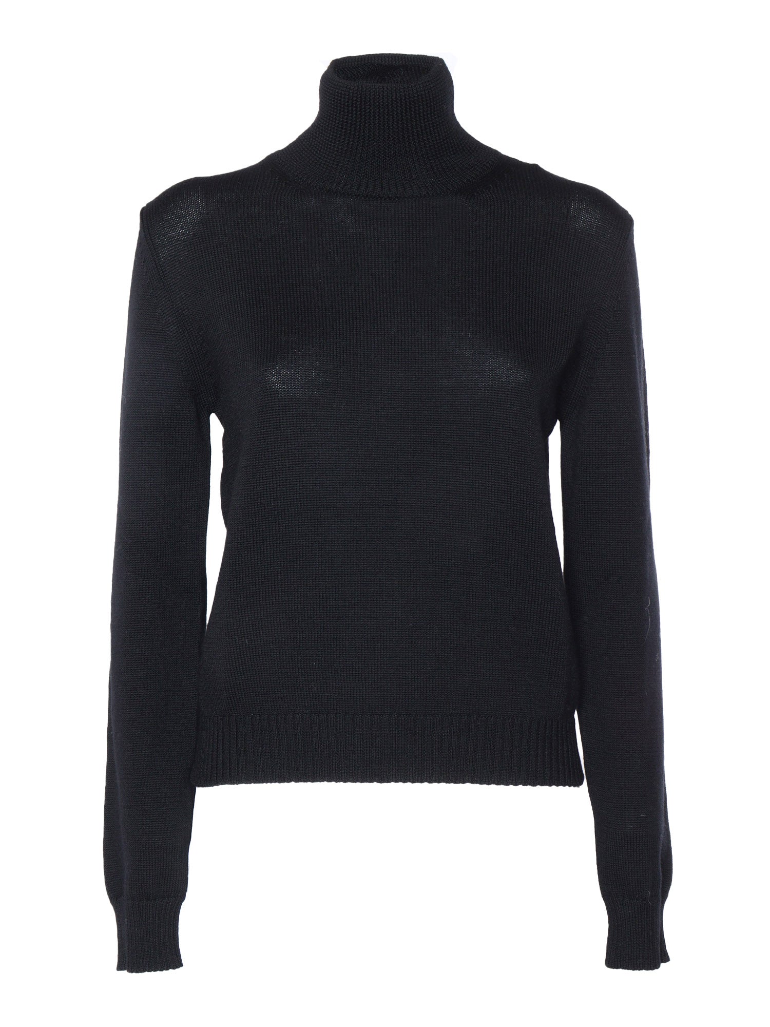T Neck Pullover Black Turtleneck
