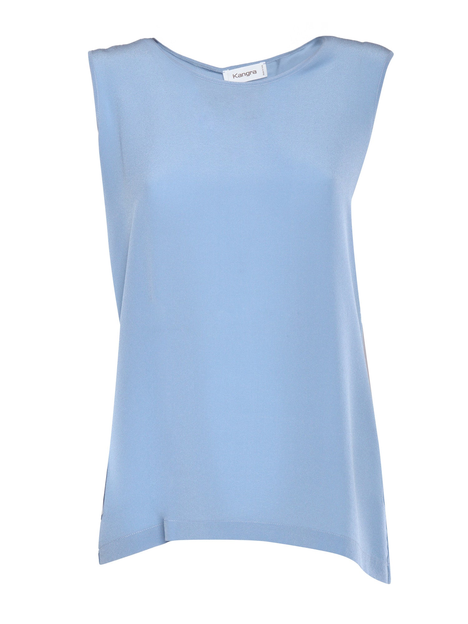 Silk Tank Top Light Blue