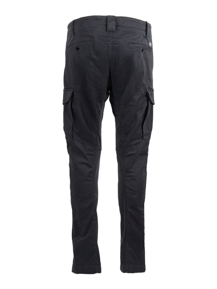 Pants - Cargo Blue Cotton Elastane