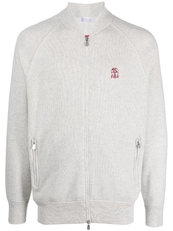 Brunello Cucinelli Cashmere 100% cardigan in light grey