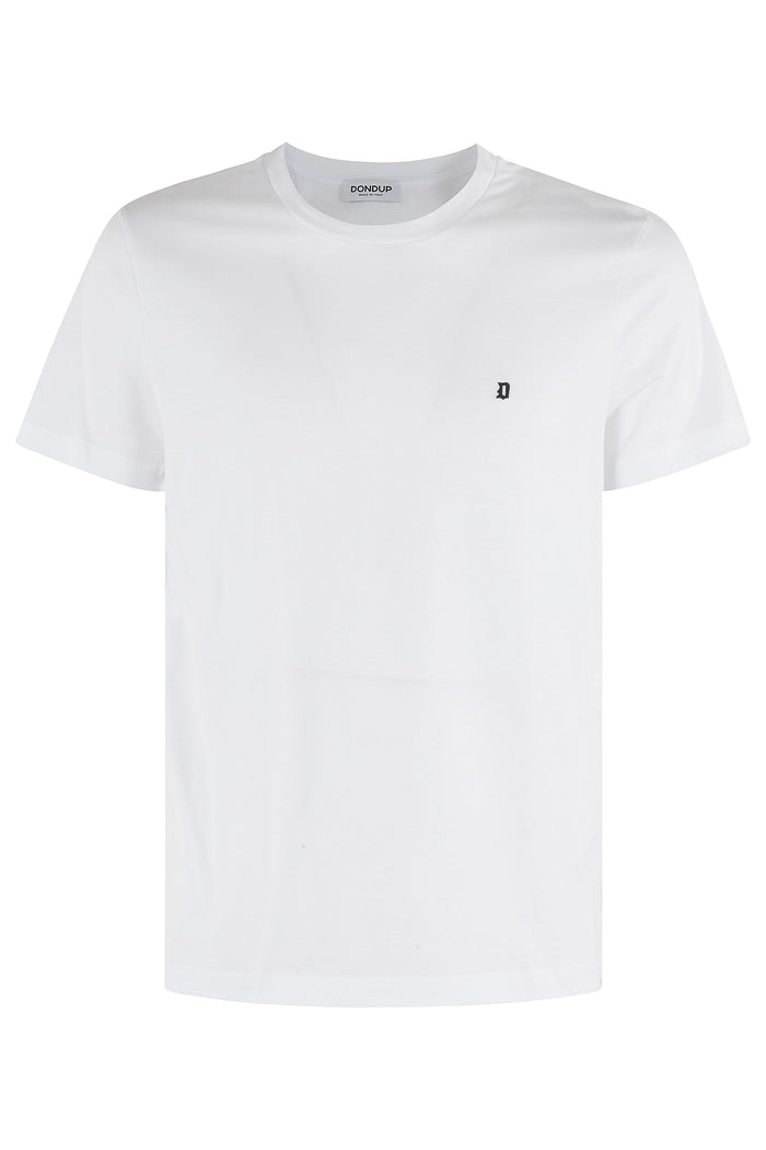 Logo Piccolo Mm Jersey White Cotton T-shirt