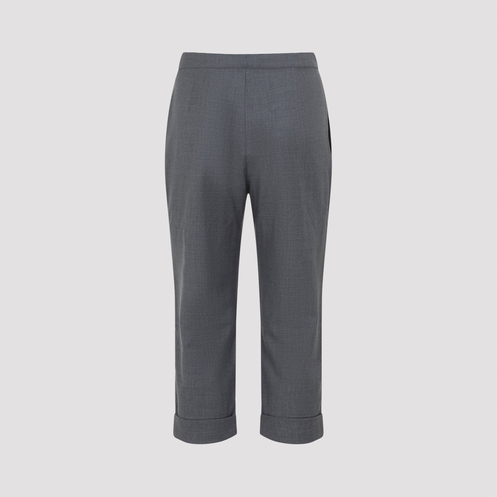 Turn-up Cuff Jogger Grey Wool Pant