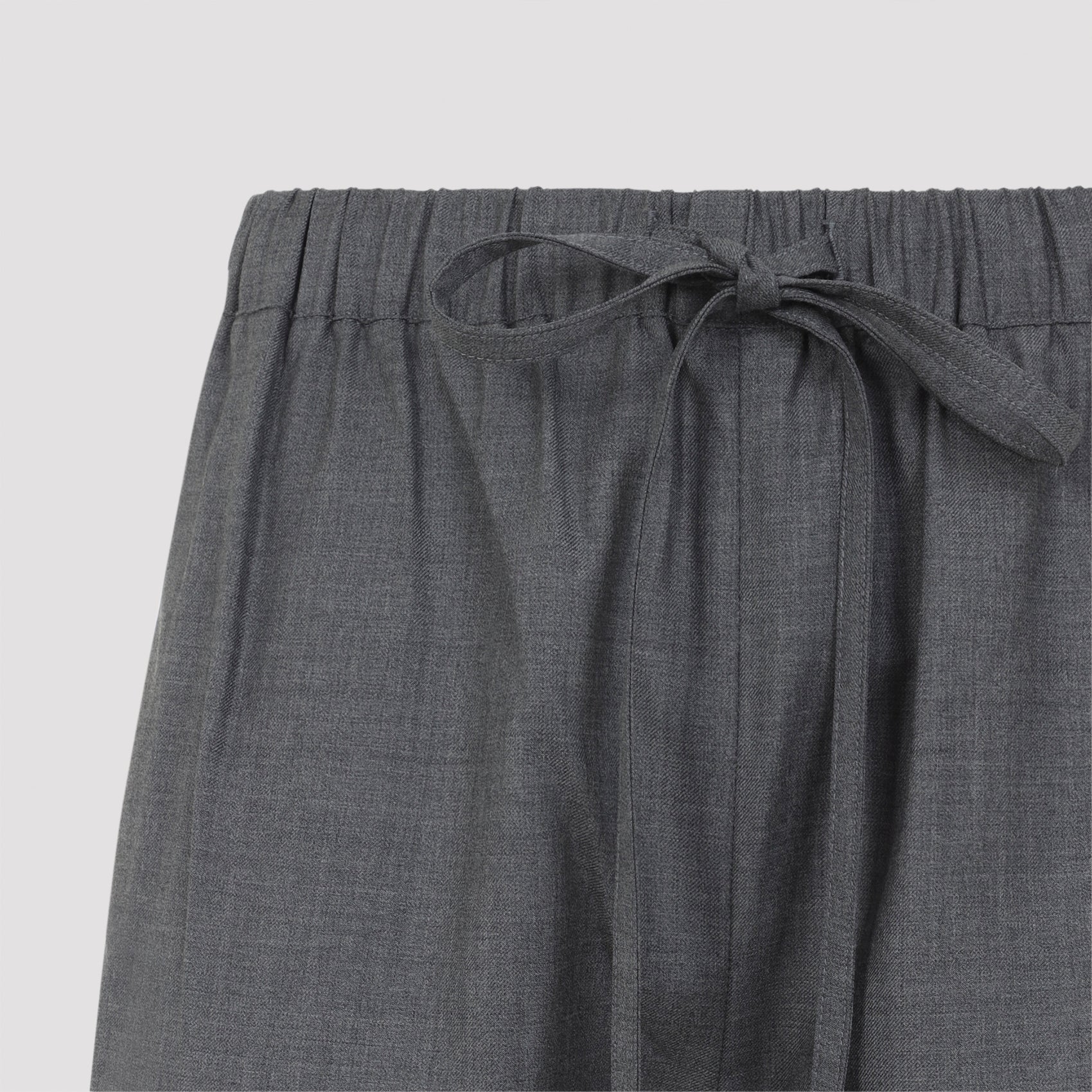 Turn-up Cuff Jogger Grey Wool Pant