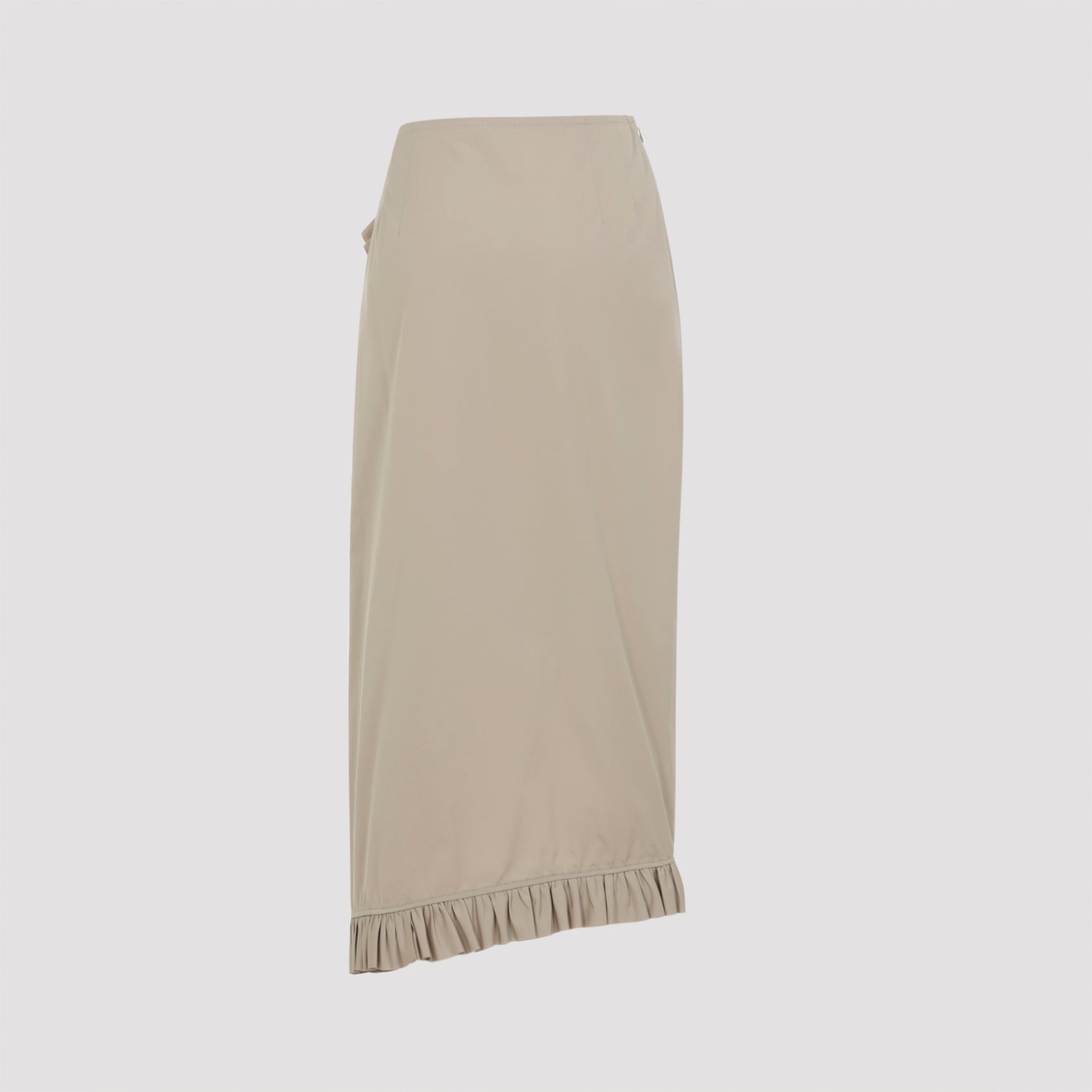 Sina Midi Skirt Nude & Neutrals Cotton